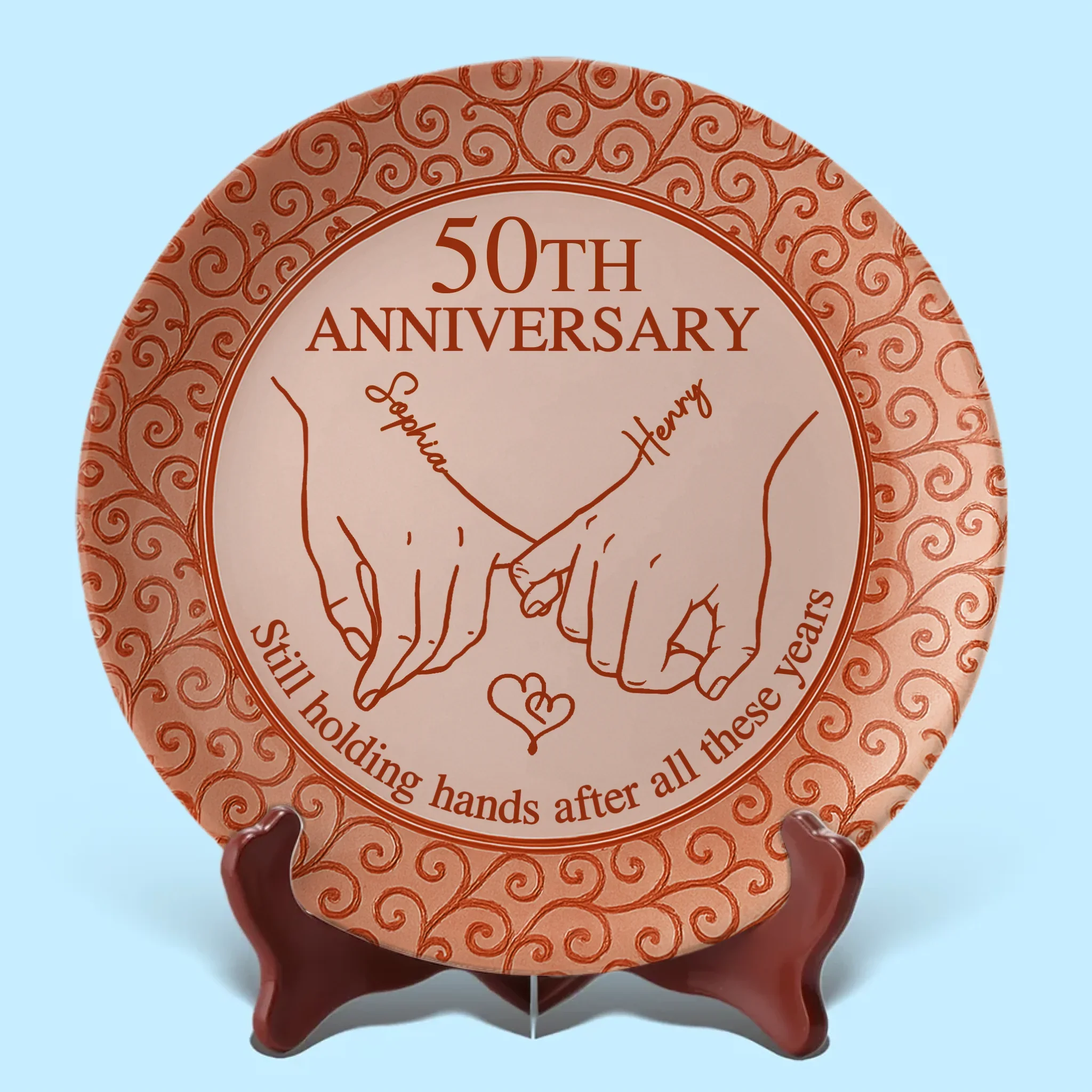 Our Love, Our Story - Couple Personalized Custom Ceramic Plate - Gift For Husband Wife, Anniversary - Robaser