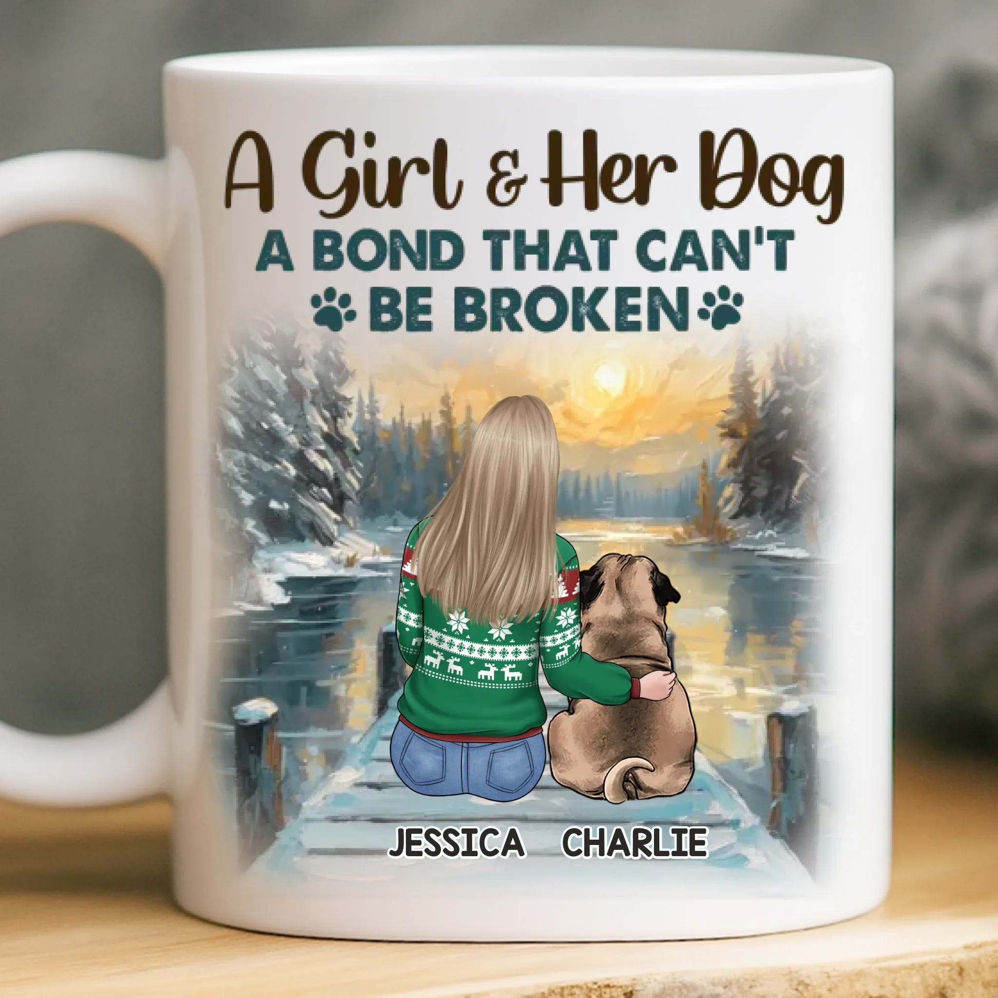 Custom Mug - Personalized Christmas Birthday Gifts For Dog Lovers, Dog Dad And Mom - The Best Therapist Has Fur - Robaser