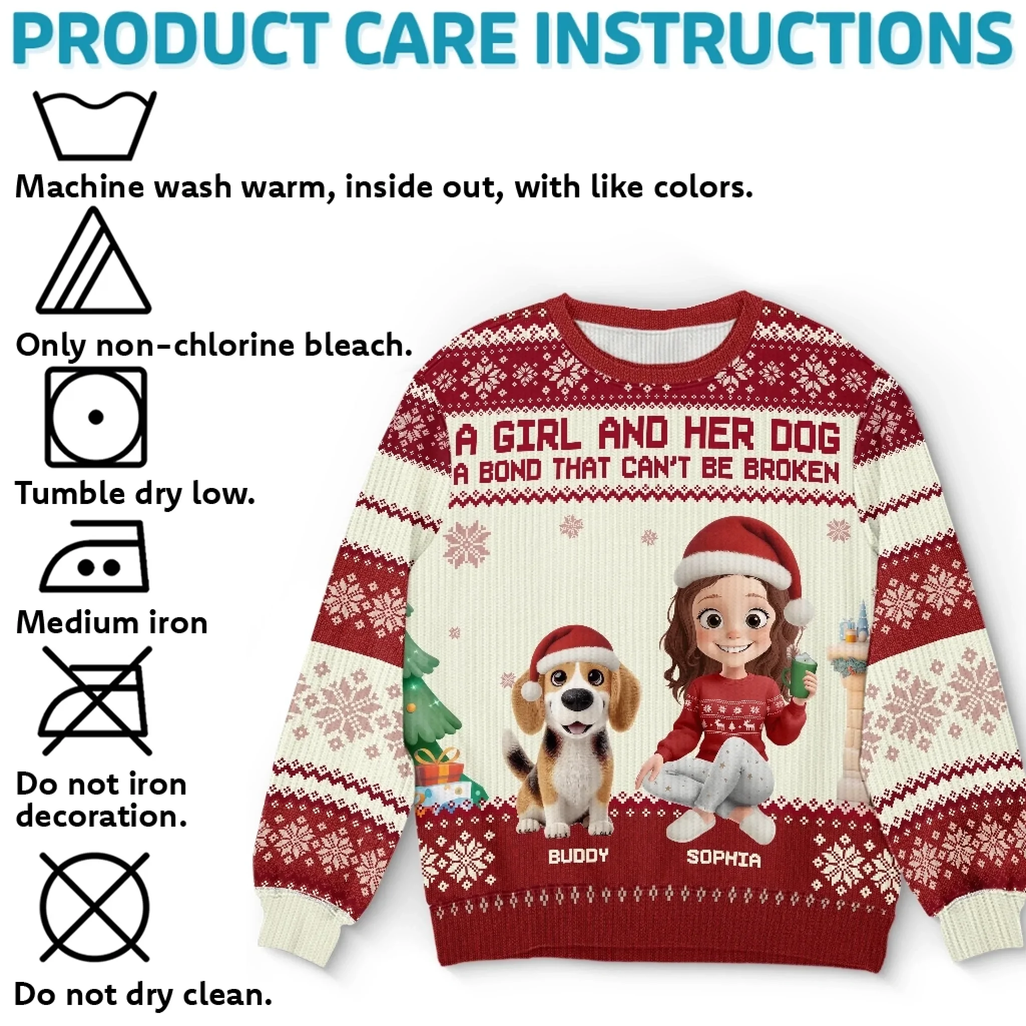 Custom Unisex Ugly Sweatshirt - Personalized  Christmas Birthday Gifts For Dog Cat Lovers, Dog Dad And Mom, Cat Owners - Life Is Better With My Fur Babies - Robaser