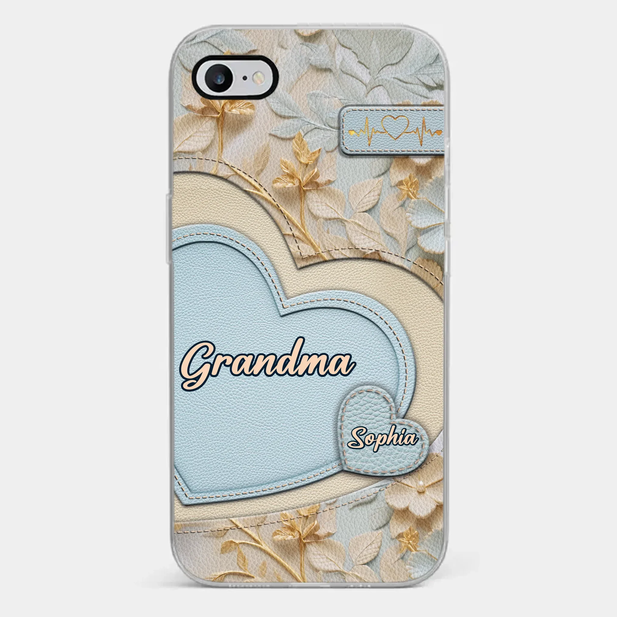 Tied Together By Love - Family Personalized Custom 3D Inflated Effect Printed Clear Phone Case - Mother's Day, Gift For Mom, Grandma - Robaser