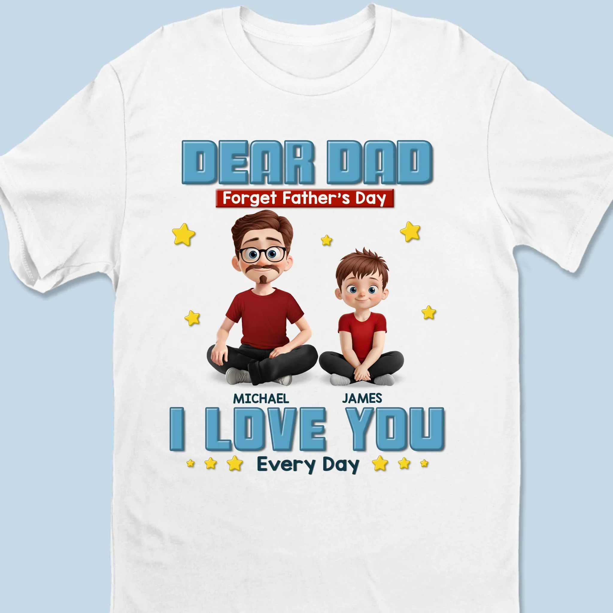 Built On Love And Laughter - Family Personalized Custom Unisex T-shirt, Premium T-shirt, Hoodie - Father's Day, Gift For Dad, Grandpa - Robaser