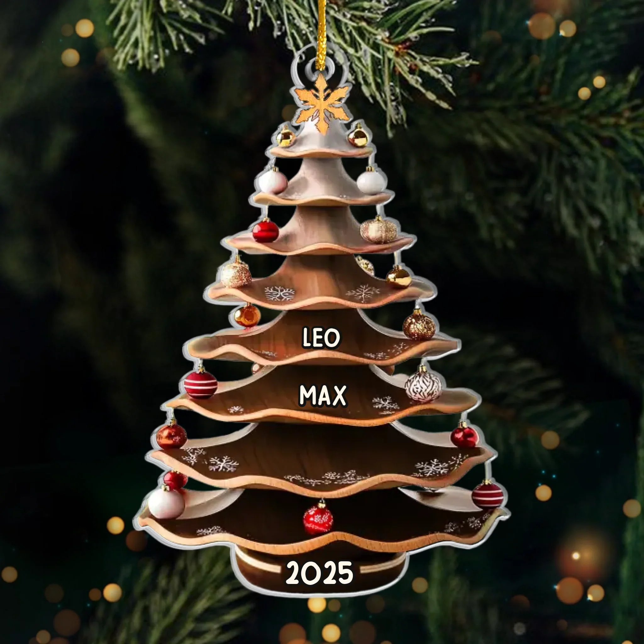 Custom Acrylic Ornament - Personalized Christmas Birthday Gifts For Mom, Dad, Brother, Sister, Kids - Love Makes Every Season Bright - Robaser