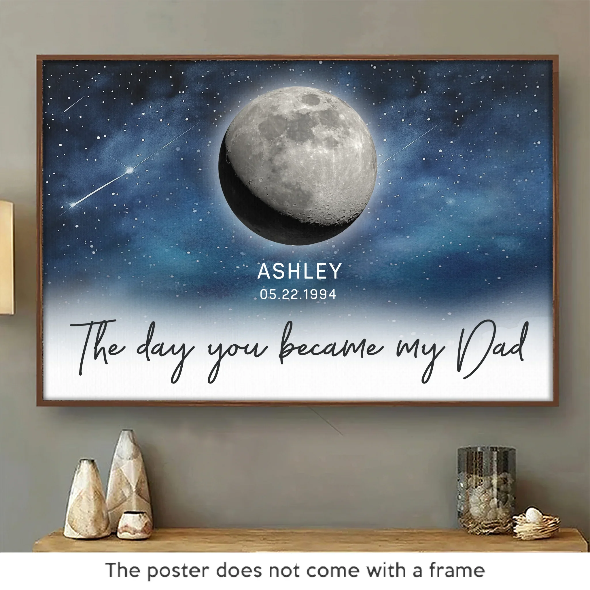 The Days You Became Our Dad - Family Personalized Custom Horizontal Poster - Father's Day, Gift For Dad, Grandpa - Robaser