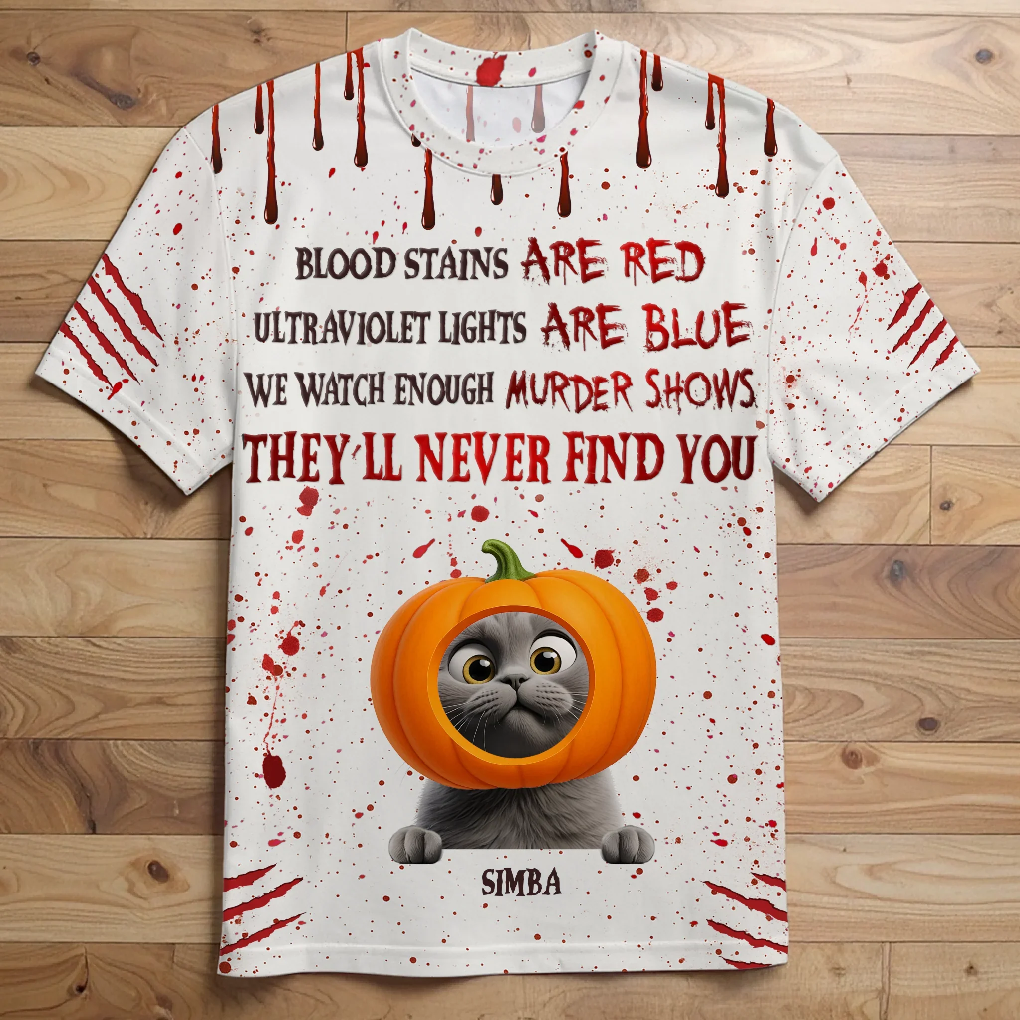 Custom Unisex T-shirt - Personalized Halloween  Birthday Gifts For Cat Lovers, Cat Mom And Dad - Purranormal Activity - Robaser