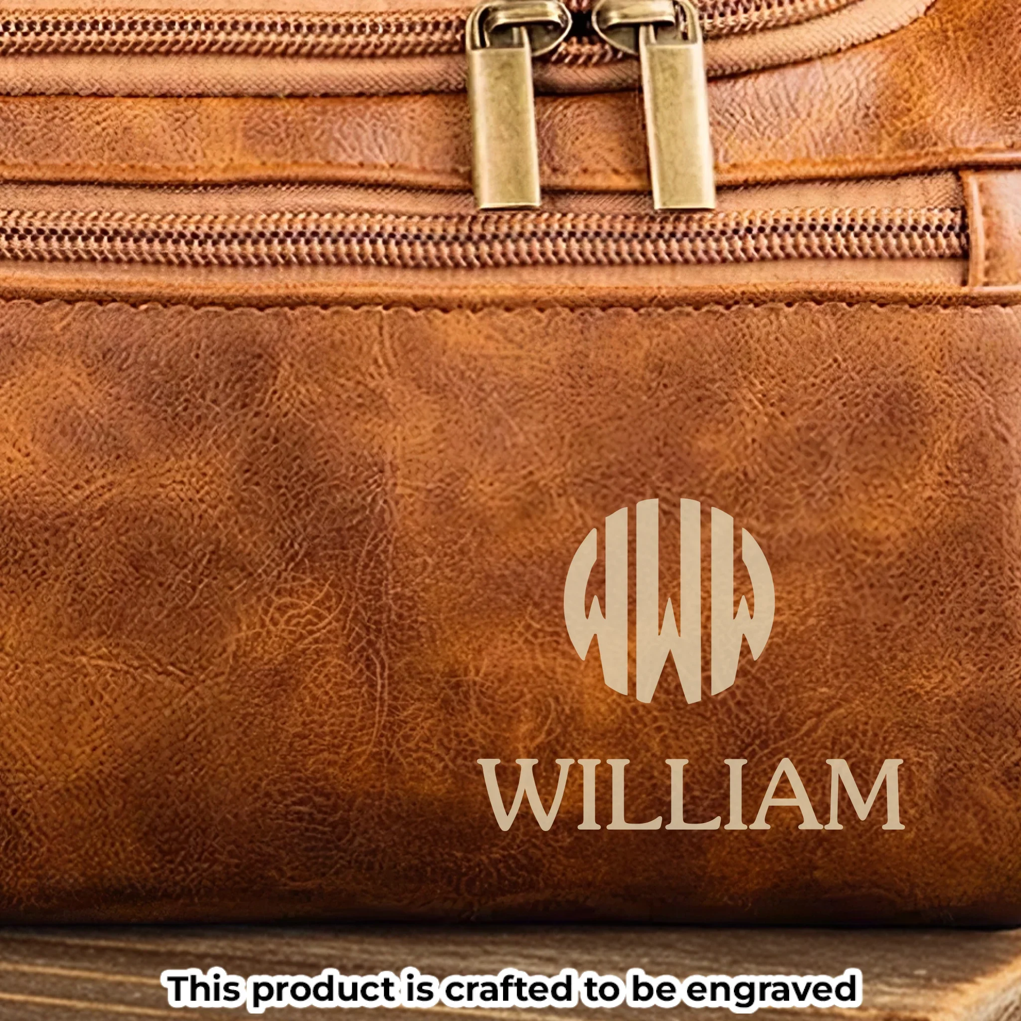 Custom Engraved Leather Toiletry Bag - Personalized Birthday Gifts For Dad, Brother, Grandpa, Husband - Journey Defines You - Robaser