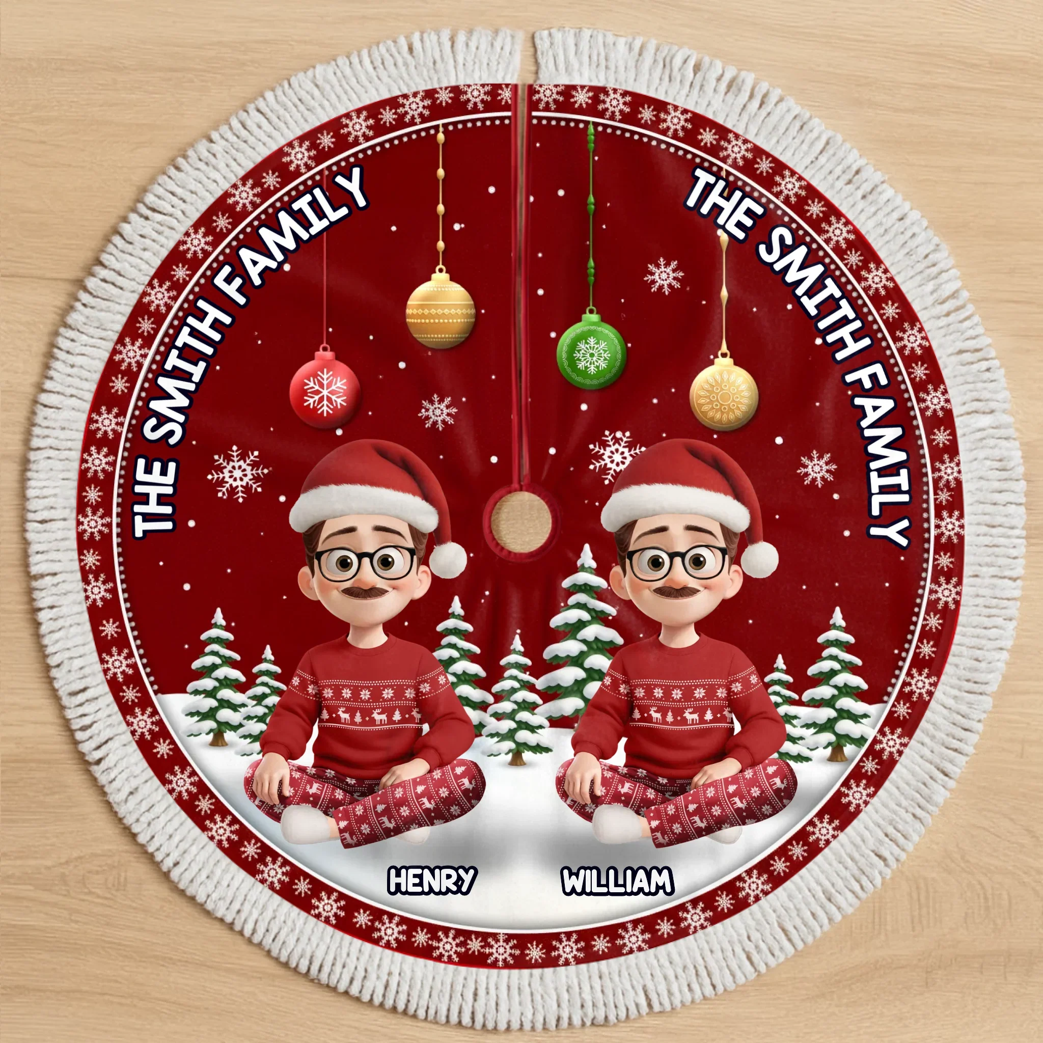 Custom Tree Skirt - Personalized Christmas Birthday Gifts For Mom, Dad, Brother, Sister, Kids - Blessed This Christmas - Robaser