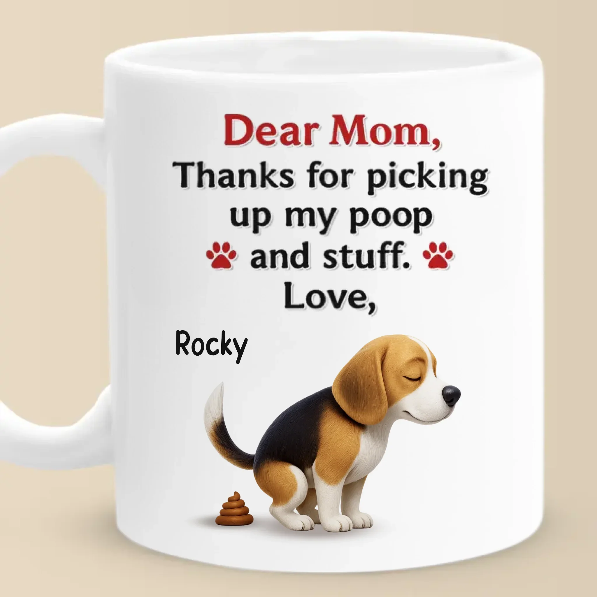 Messy Love, Unconditional Thanks - Dog Personalized Custom Mug - Mother's Day, Gift For Pet Owners, Pet Lovers - Robaser