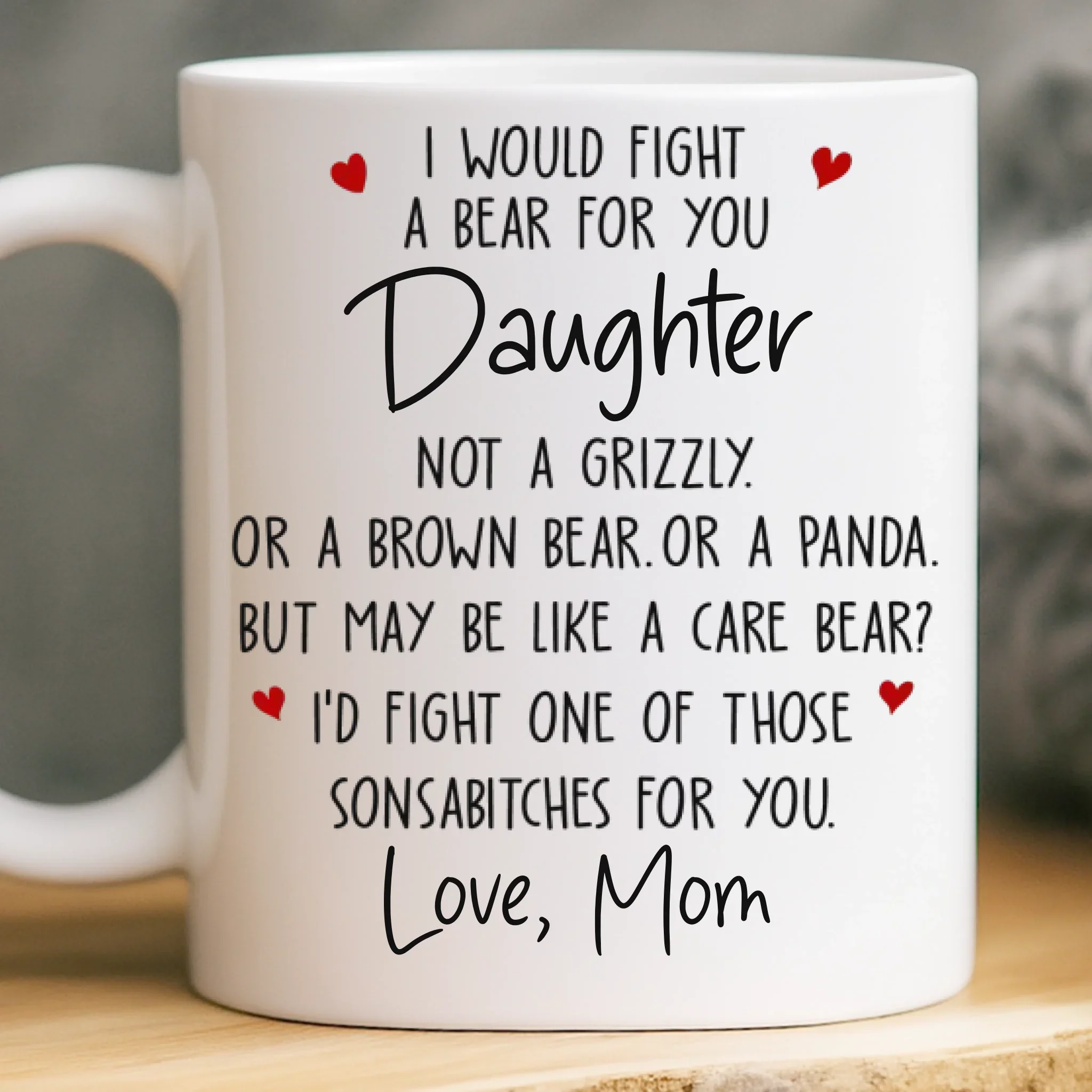 Custom Mug - Personalized Birthday Gifts For Mom, Dad, Son, Daughter - You Make Our World Sweeter - Robaser