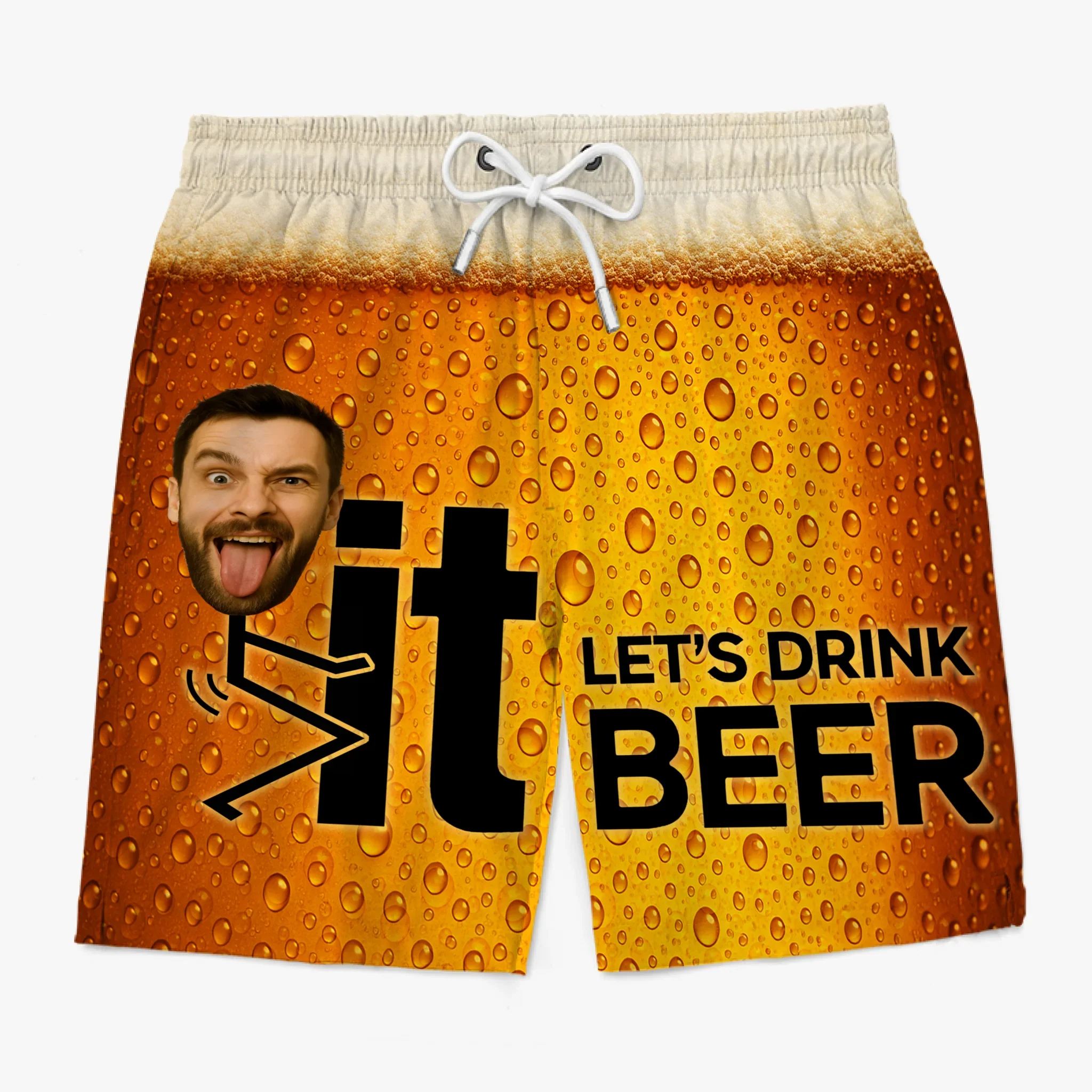 Custom Photo Liquid Therapy In Progress - Family Personalized Custom Tropical Hawaiian Aloha Men Beach Shorts - Summer Vacation Gift For Yourself, Family Members, Best Friends - Robaser