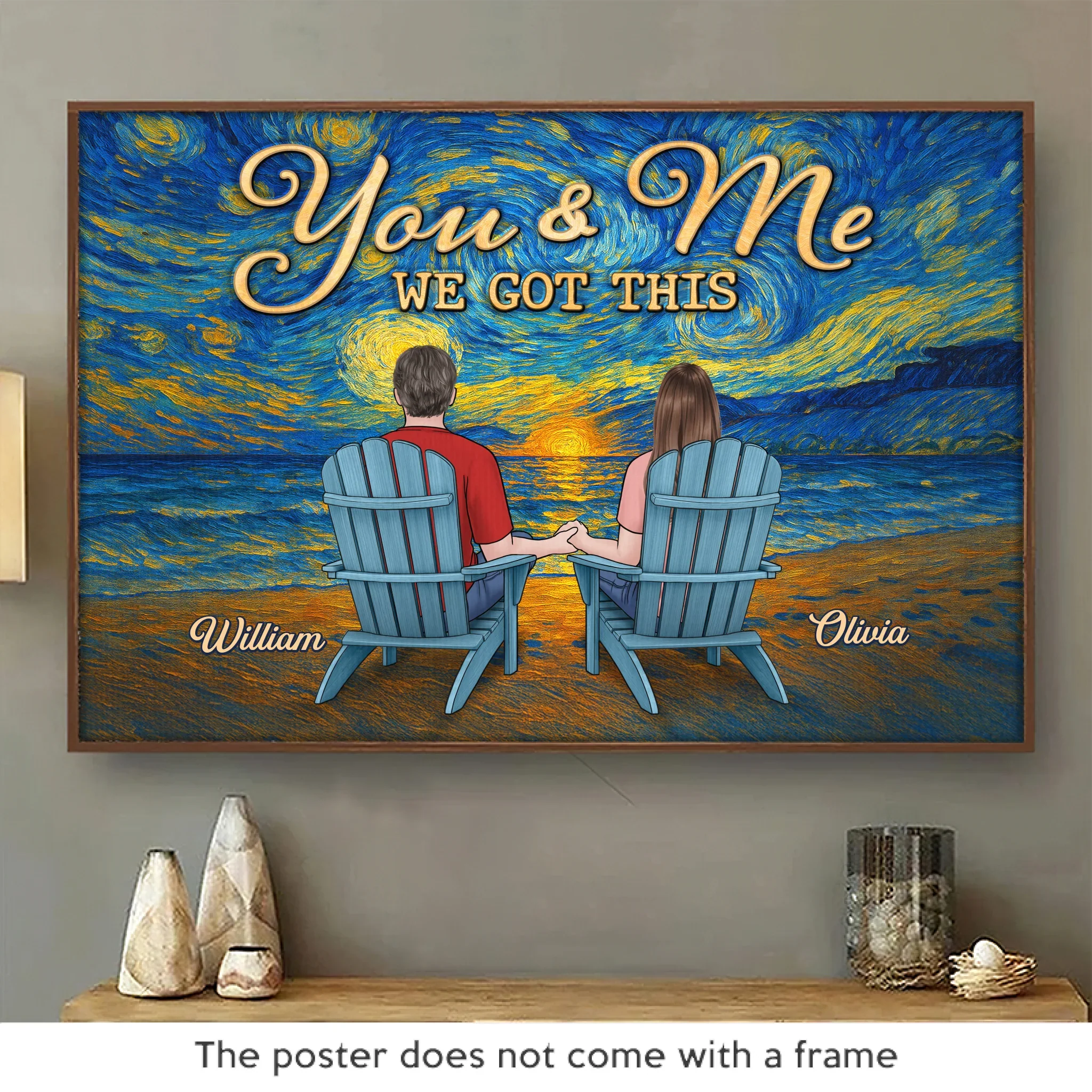 Custom Horizontal Poster - Personalized Anniversary Wedding Gifts For Husband And Wife, Him And Her - Still My Favorite View - Robaser