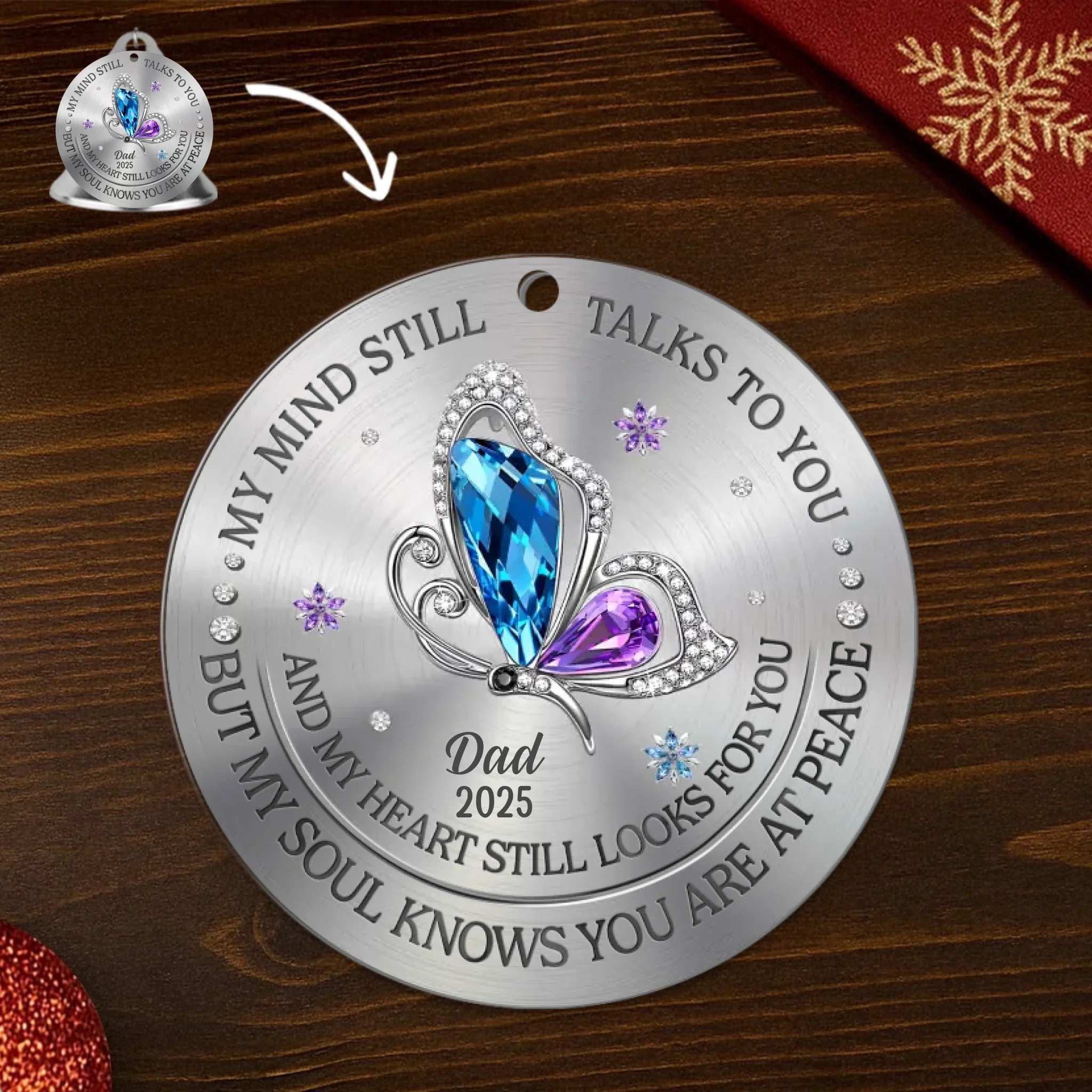 Custom Bell Ornament With Charms - Personalized Memorial Sympathy Gifts For Loss Of Mom, Dad - Your Light Still Guides My Way - Robaser