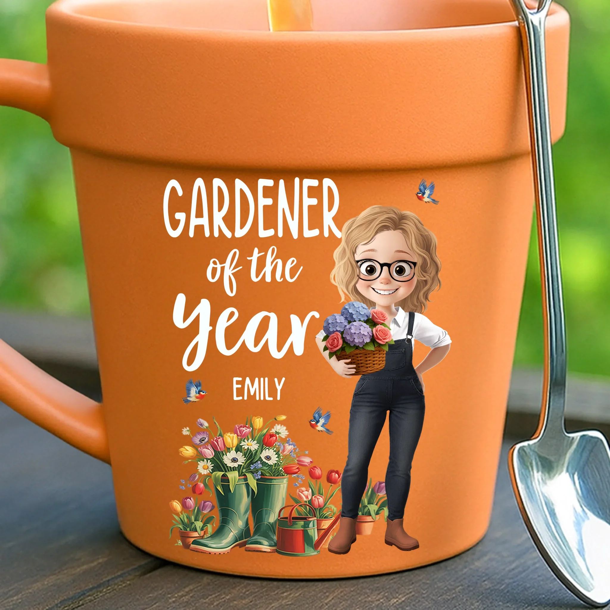 Custom Plant Pot Ceramic Mug - Personalized Garden Gifts For Gardeners - Garden Magic Maker - Flower Pot Mug - Robaser