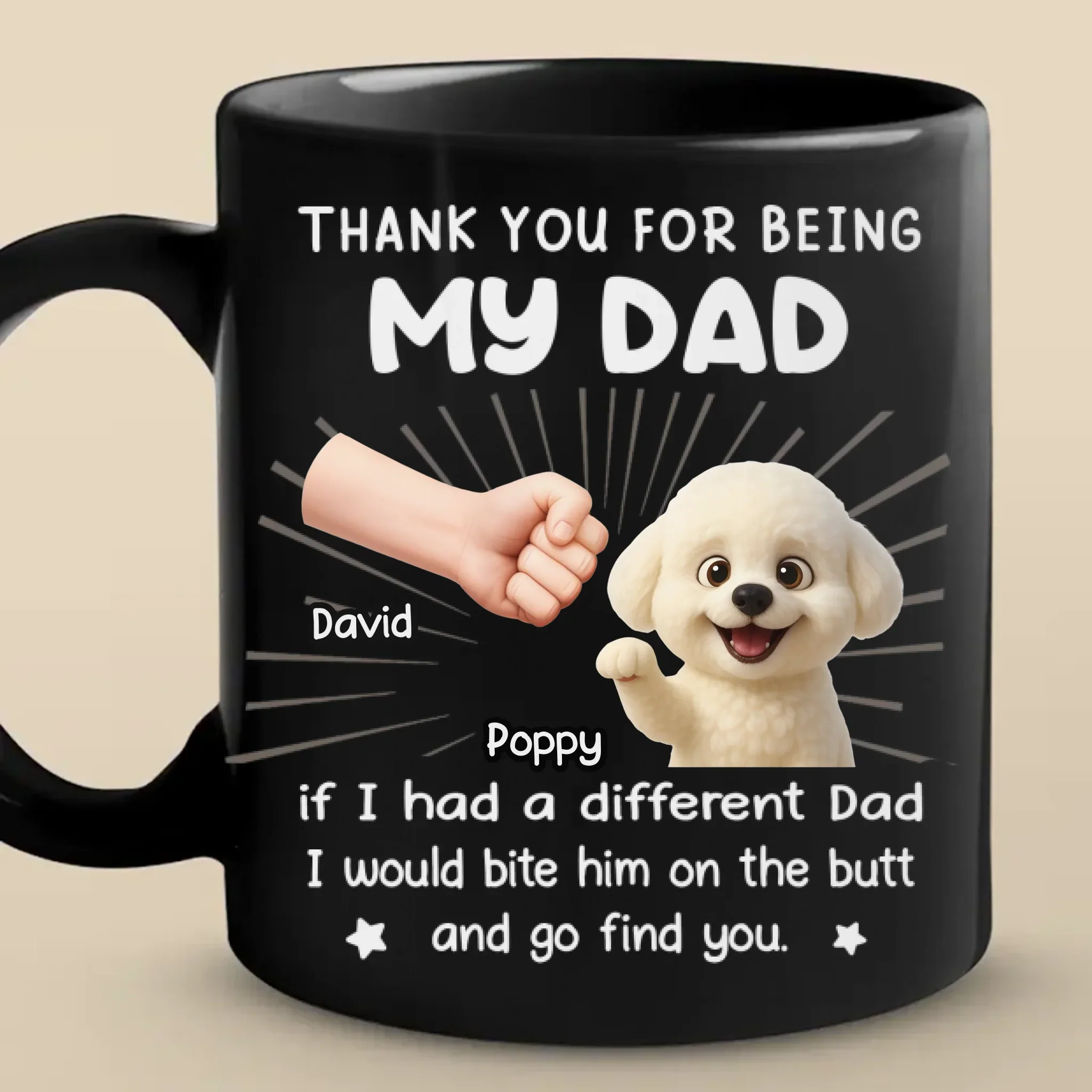 Custom Black Mug - Personalized Christmas  Birthday Gifts For Dog Lovers, Dog Dad And Mom - World  s Best Treat Dispenser - Robaser