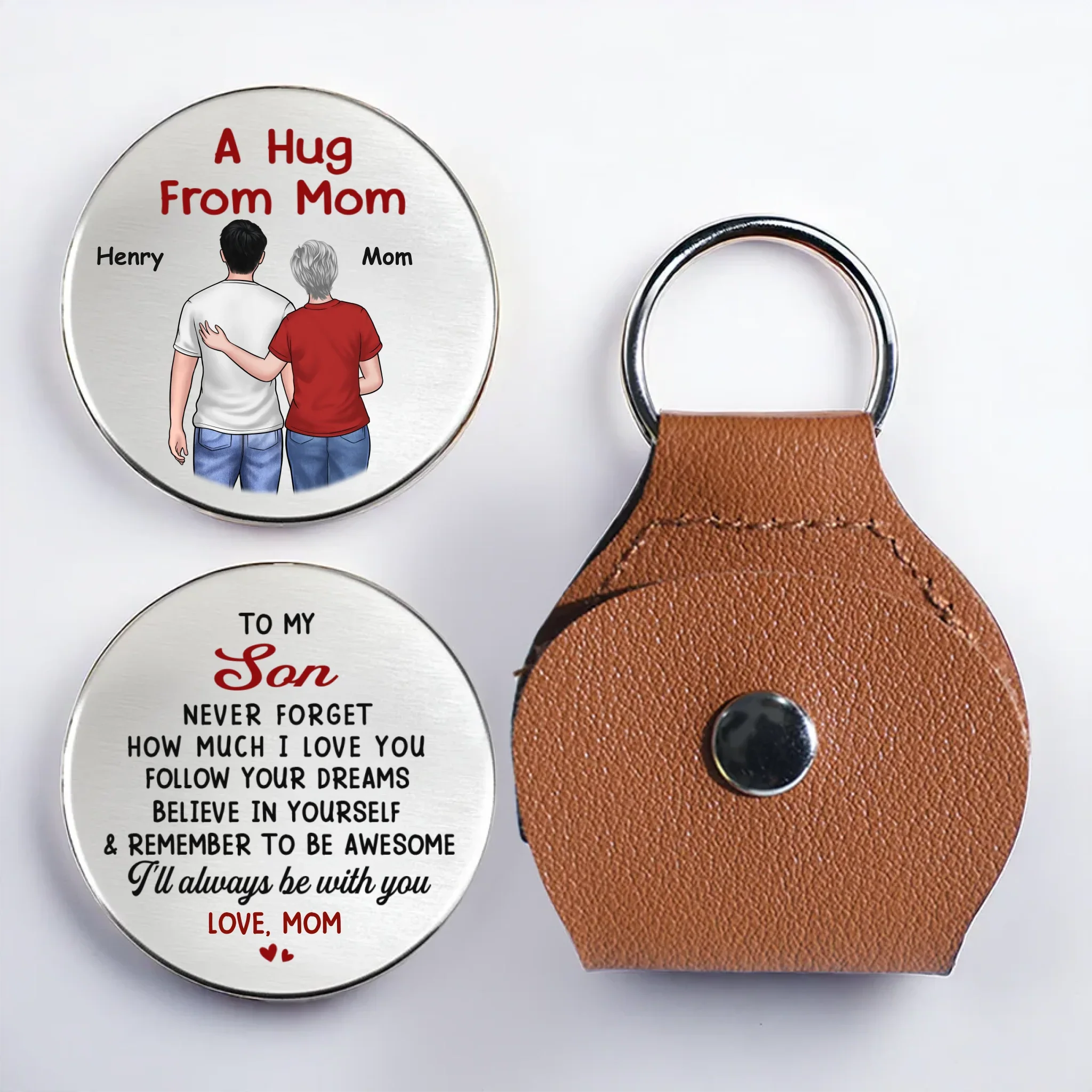 Custom Pocket Hug - Personalized Birthday Gifts For Mom, Son, Daughter - A Hug To Keep - Robaser