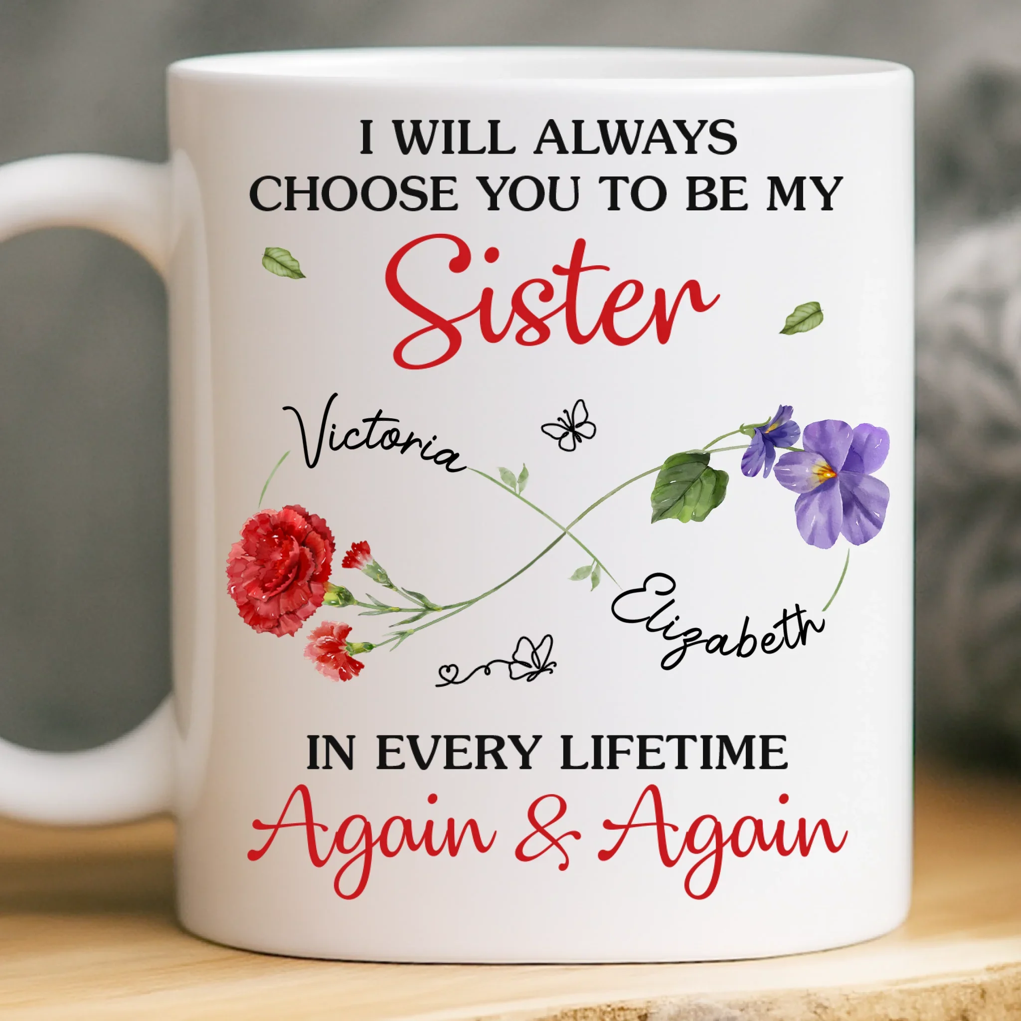 Custom Mug - Personalized Best Friend Birthday Gifts For Women, Besties, Sisters, BFF - Life  s Better With You - Robaser