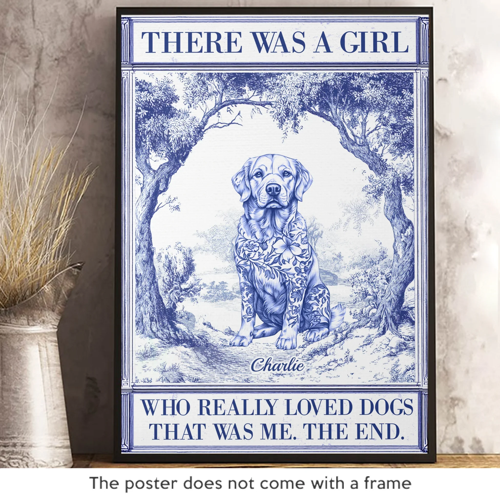 Custom Vertical Poster - Personalized Birthday Gifts For Dog Lovers, Dog Dad And Mom - Crazy Dog Lady - Robaser