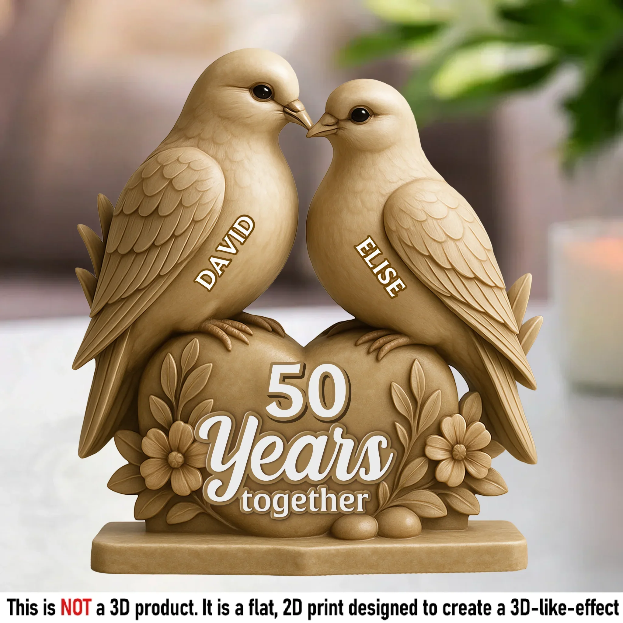 Together Through Every Year, Every Moment - Couple Personalized Custom Acrylic Plaque Custom Shape - Gift For Husband Wife, Anniversary - Robaser