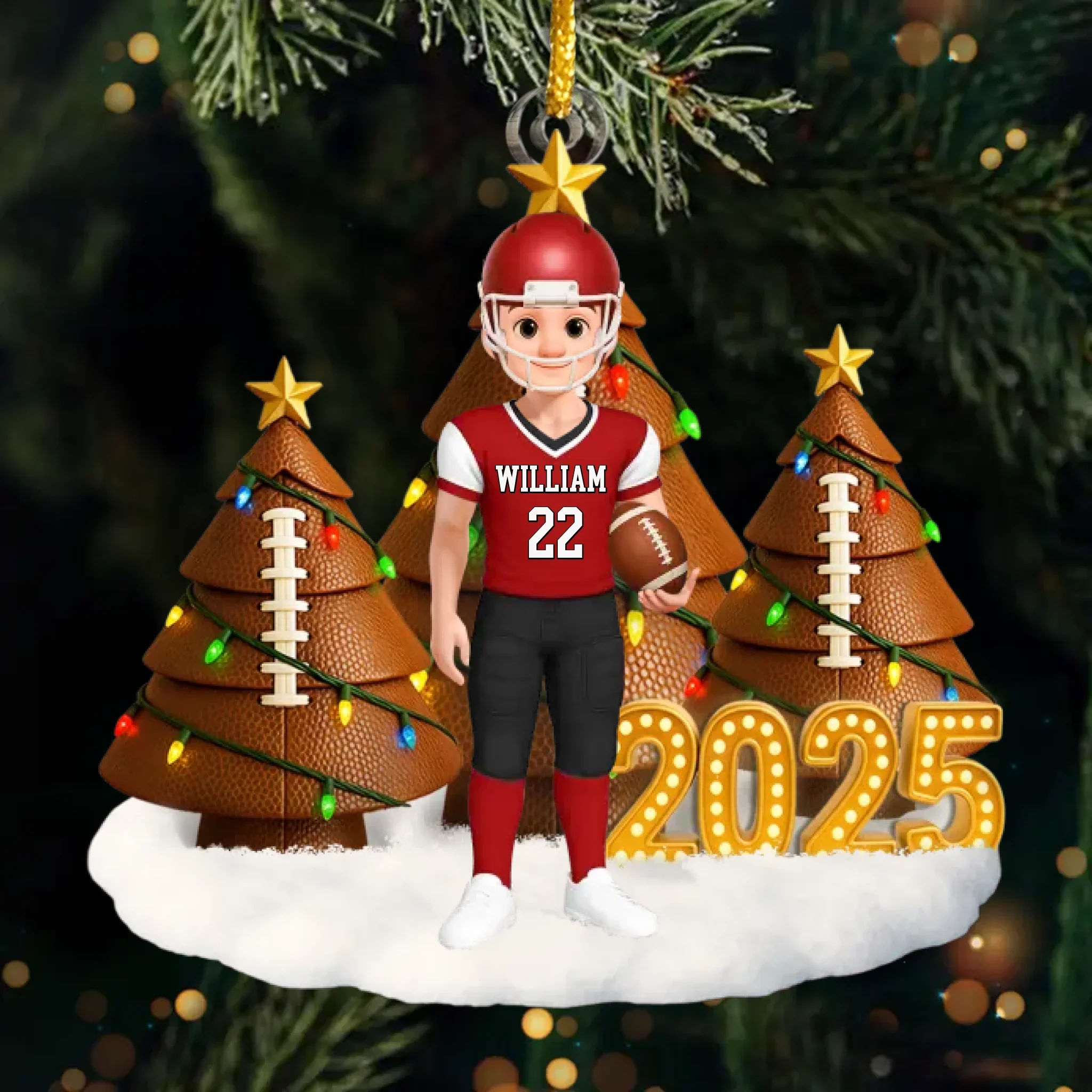 Custom Acrylic Ornament - Personalized Christmas Birthday Gifts For Football, Basketball, Soccer Lovers, Sports Fans, Sports Lovers - Legends Never Rest - Robaser