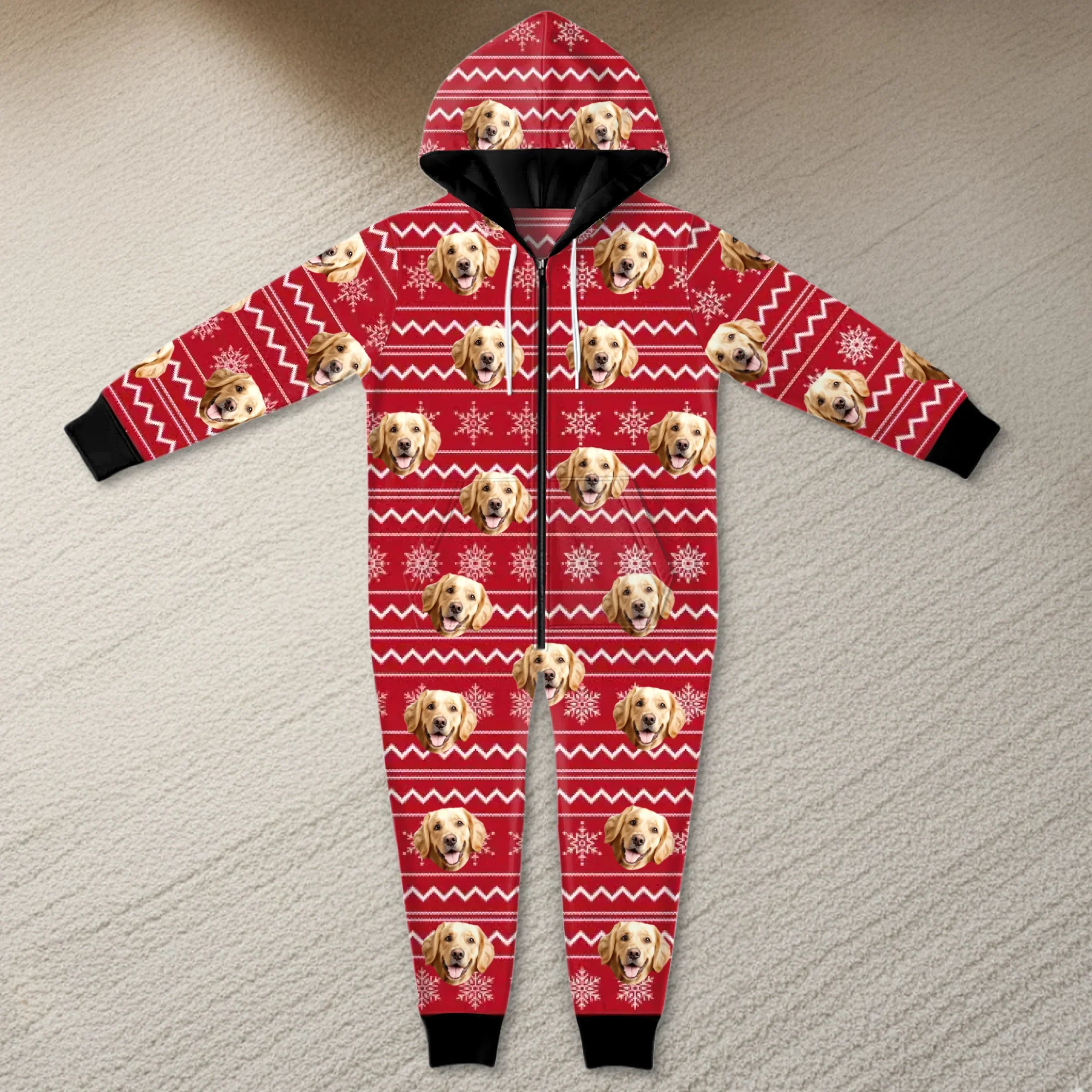 Custom Photo Adult Onesie - Personalized Christmas Birthday Gifts For Dog Cat Lovers, Dog Dad And Mom, Cat Owners - My Dog Said I Look Pawsome - Robaser