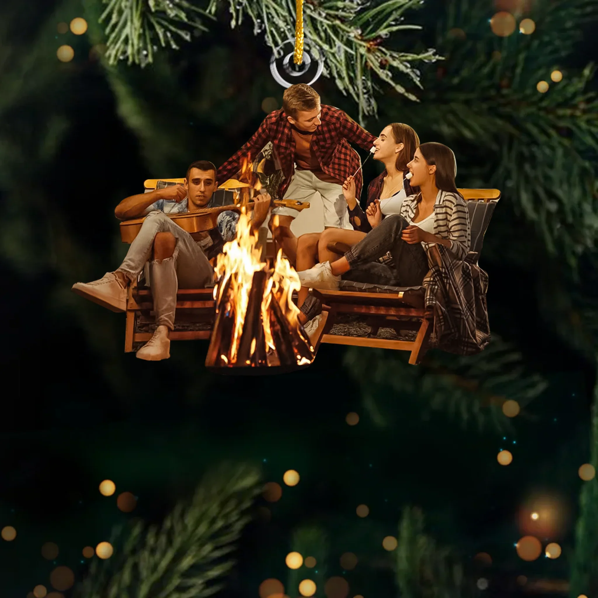 Custom Photo Acrylic Ornament - Personalized Christmas Birthday Gifts For Besties, Sisters, BFF, Family, Yourself - Lost In What I Love Most - Robaser