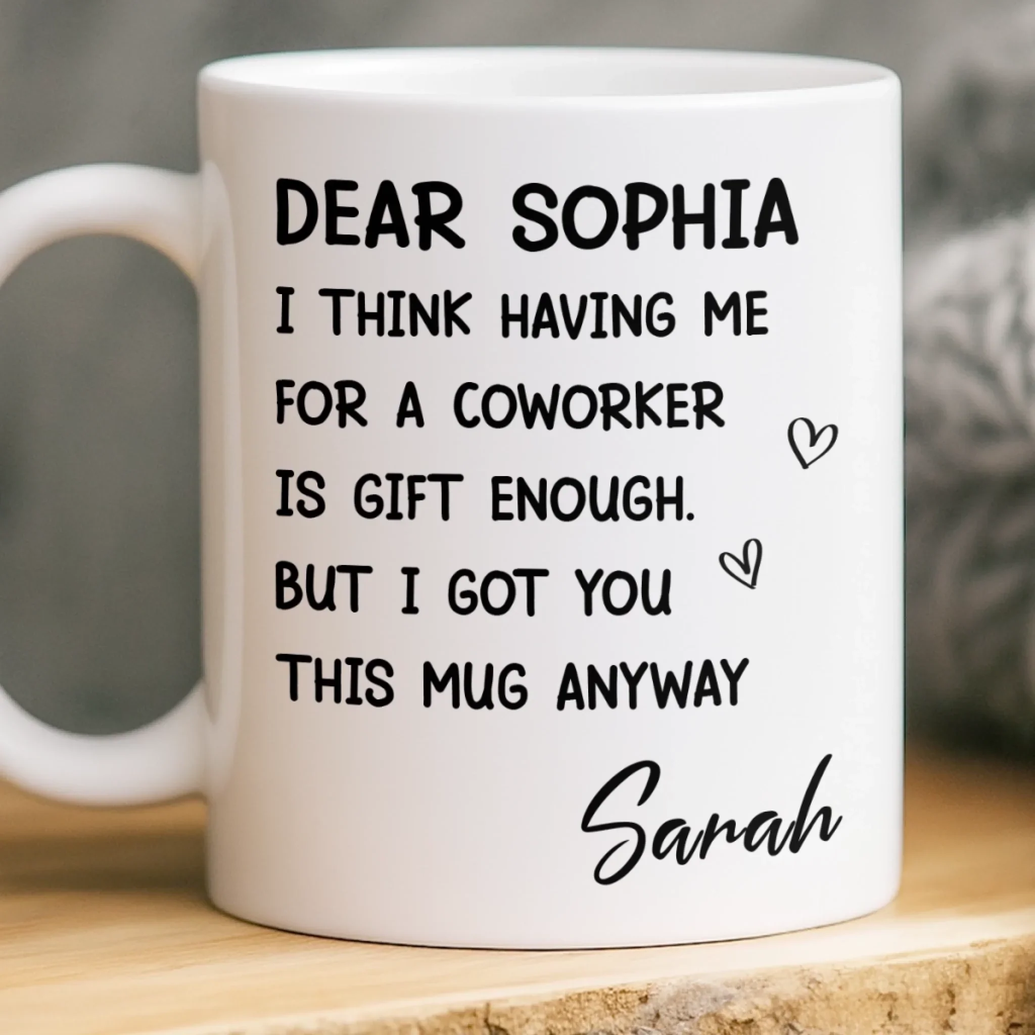 Custom Mug - Personalized Birthday Gifts For Coworker, Work Bestie - Your Effort Inspires Me - Robaser