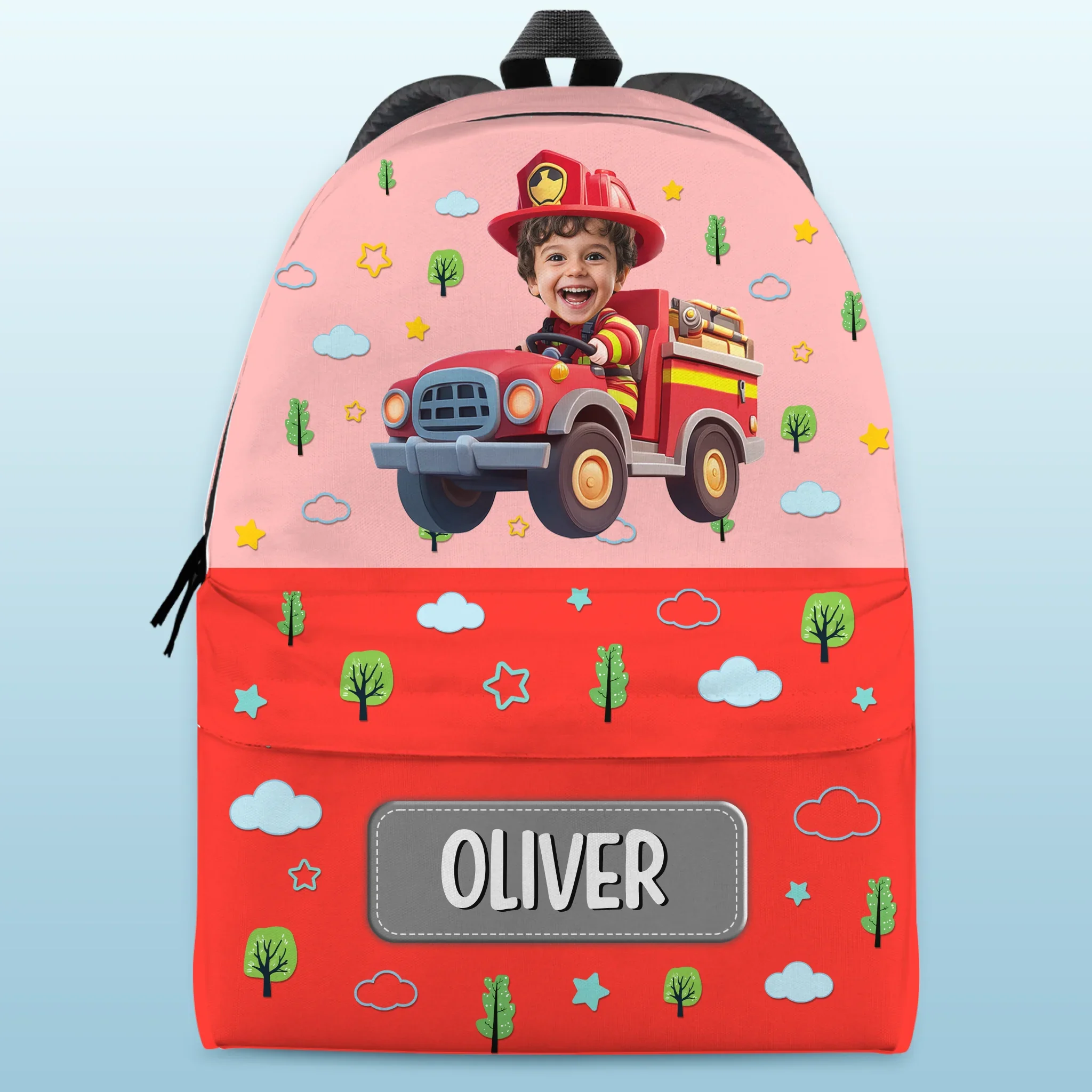 Custom Photo Kids Backpack - Personalized Back To School Gifts For Kids - Hero In Training Mode - Robaser