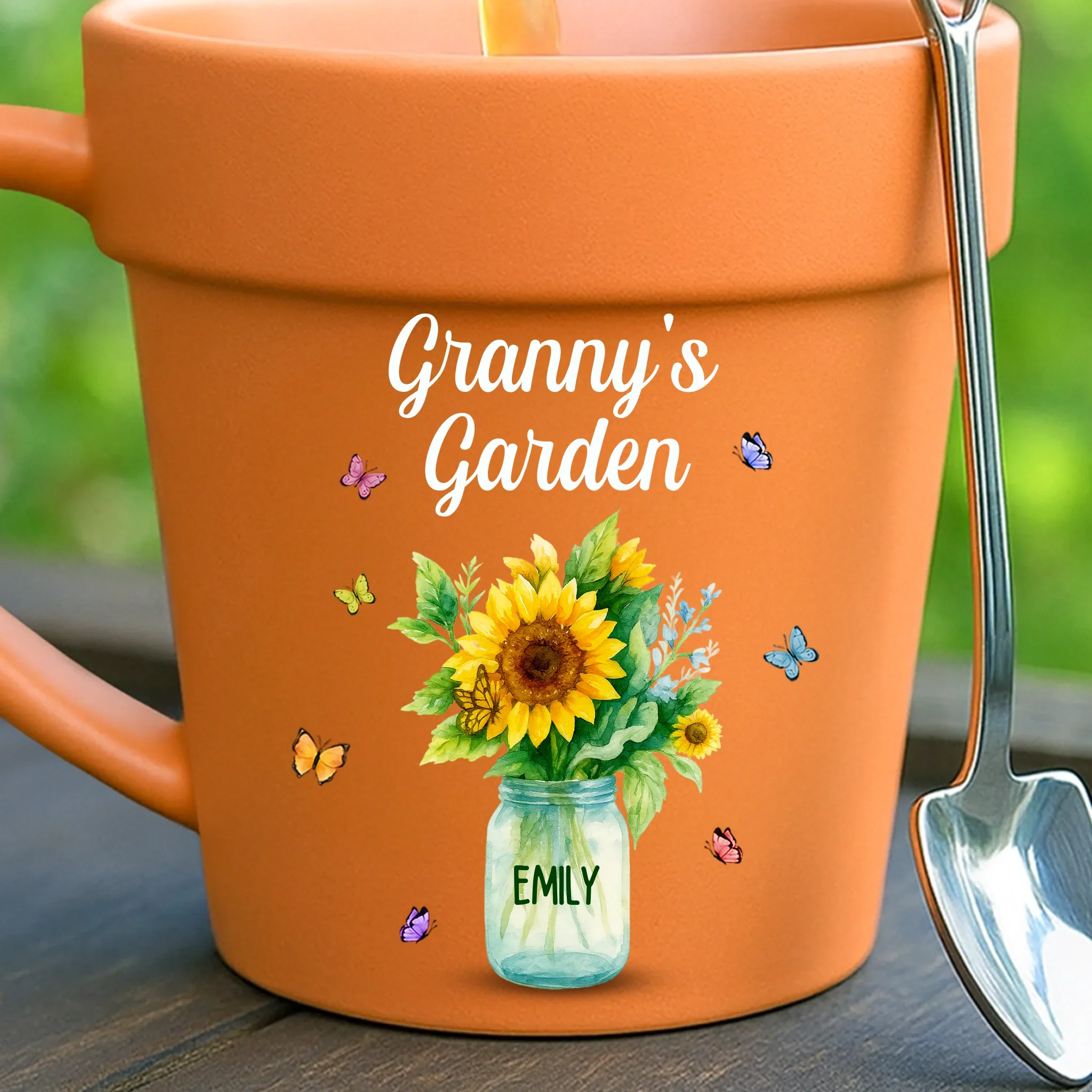 Custom Plant Pot Ceramic Mug - Personalized Garden Gifts For Gardeners, Mom, Grandma - Different Wings, Common Love -  Flower Pot Mug - Robaser