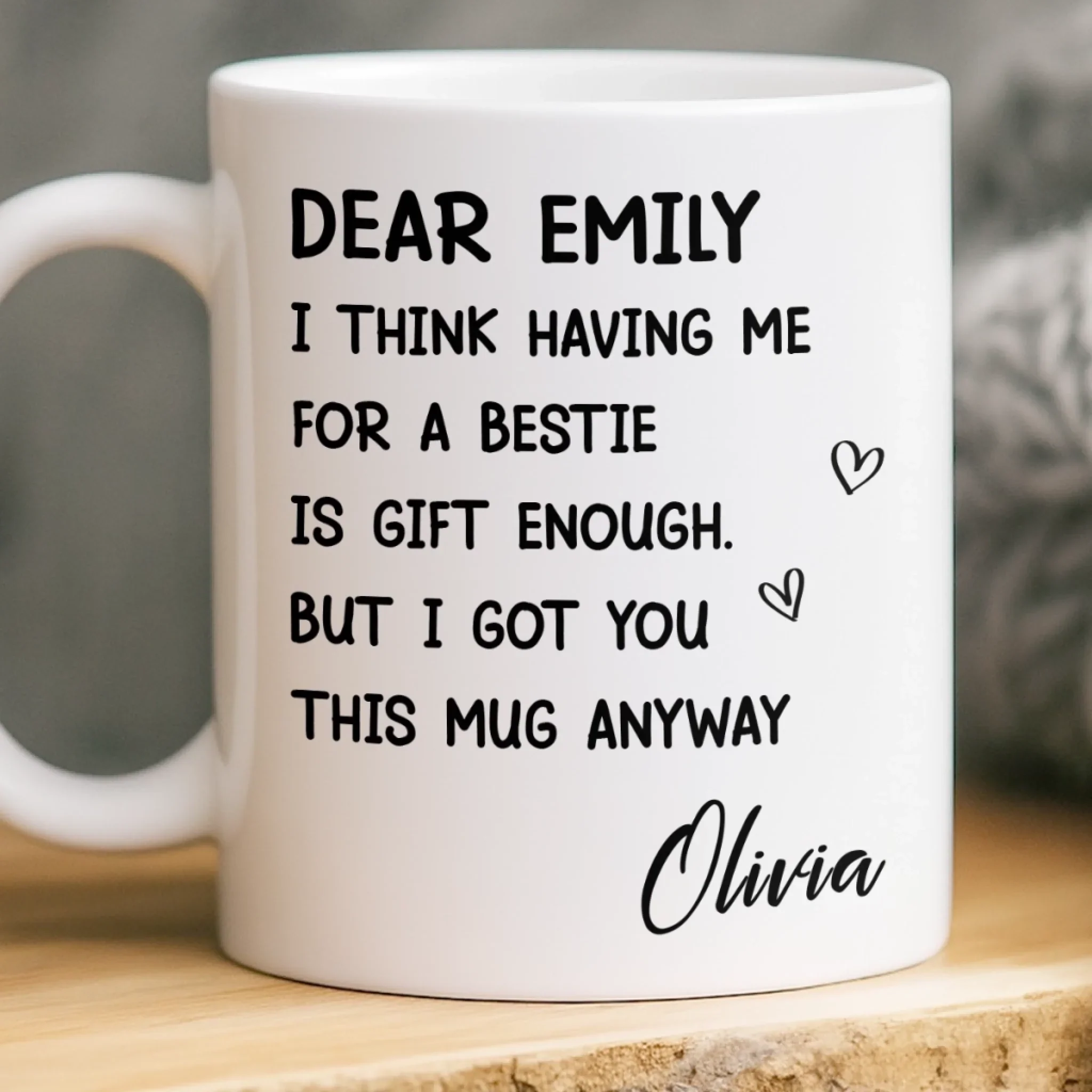 Custom Mug - Personalized Best Friend Birthday Gifts For Women, Besties, Sisters, BFF - You Are My Everyday Joy - Robaser