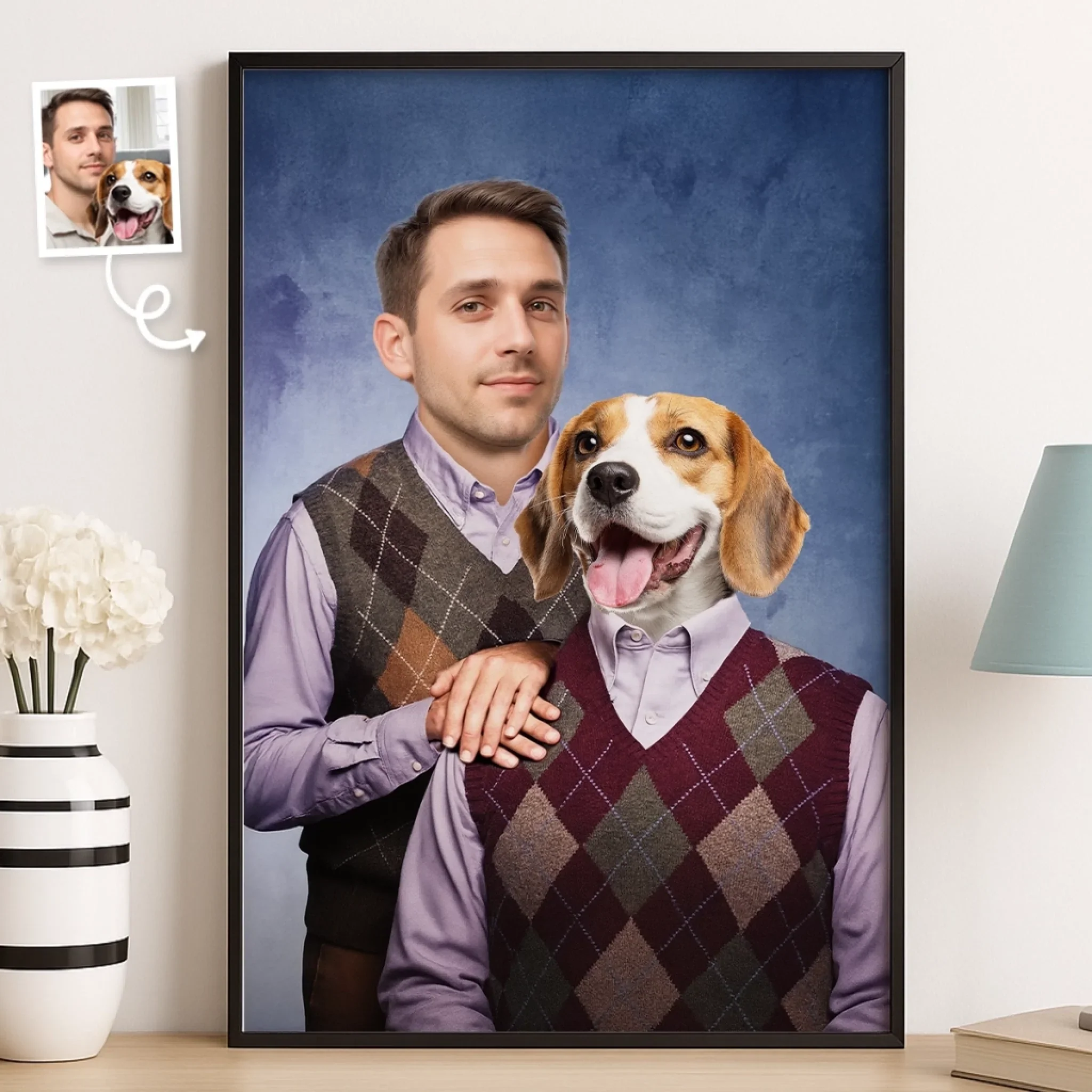 Custom Photo Vertical Poster - Personalized Birthday  Gifts For Dog Cat Lovers, Dog Dad And Mom, Cat Owners - Cheers To The Good Life - Robaser