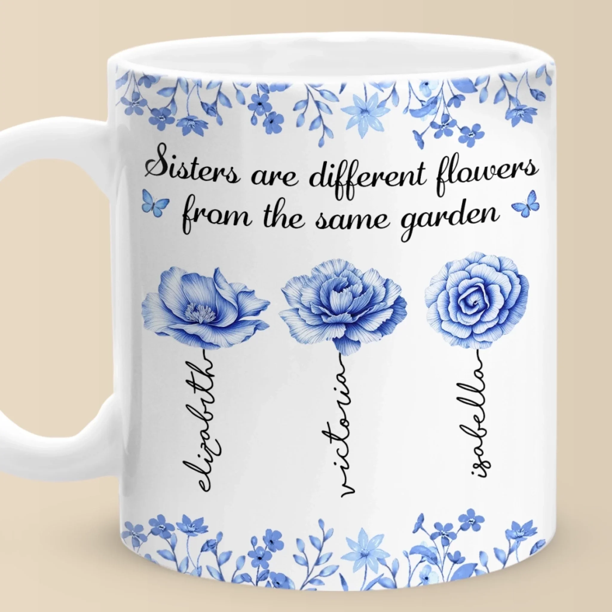 Custom Mug - Personalized Best Friend Birthday Gifts For Women - Blooming Together, Always - Robaser