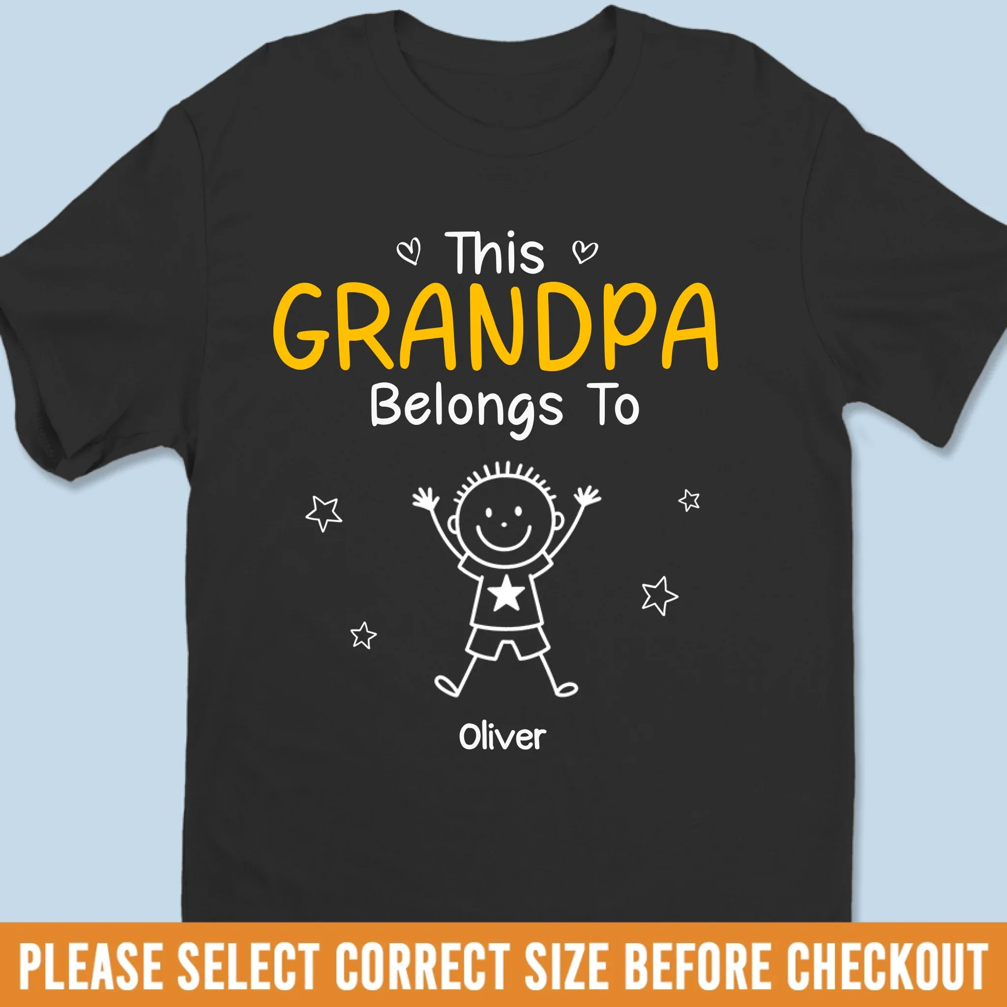 Custom Unisex T-shirt, Premium T-shirt, Hoodie - Personalized Birthday Gifts For Dad, Grandpa - Promoted To Grandpa - Robaser