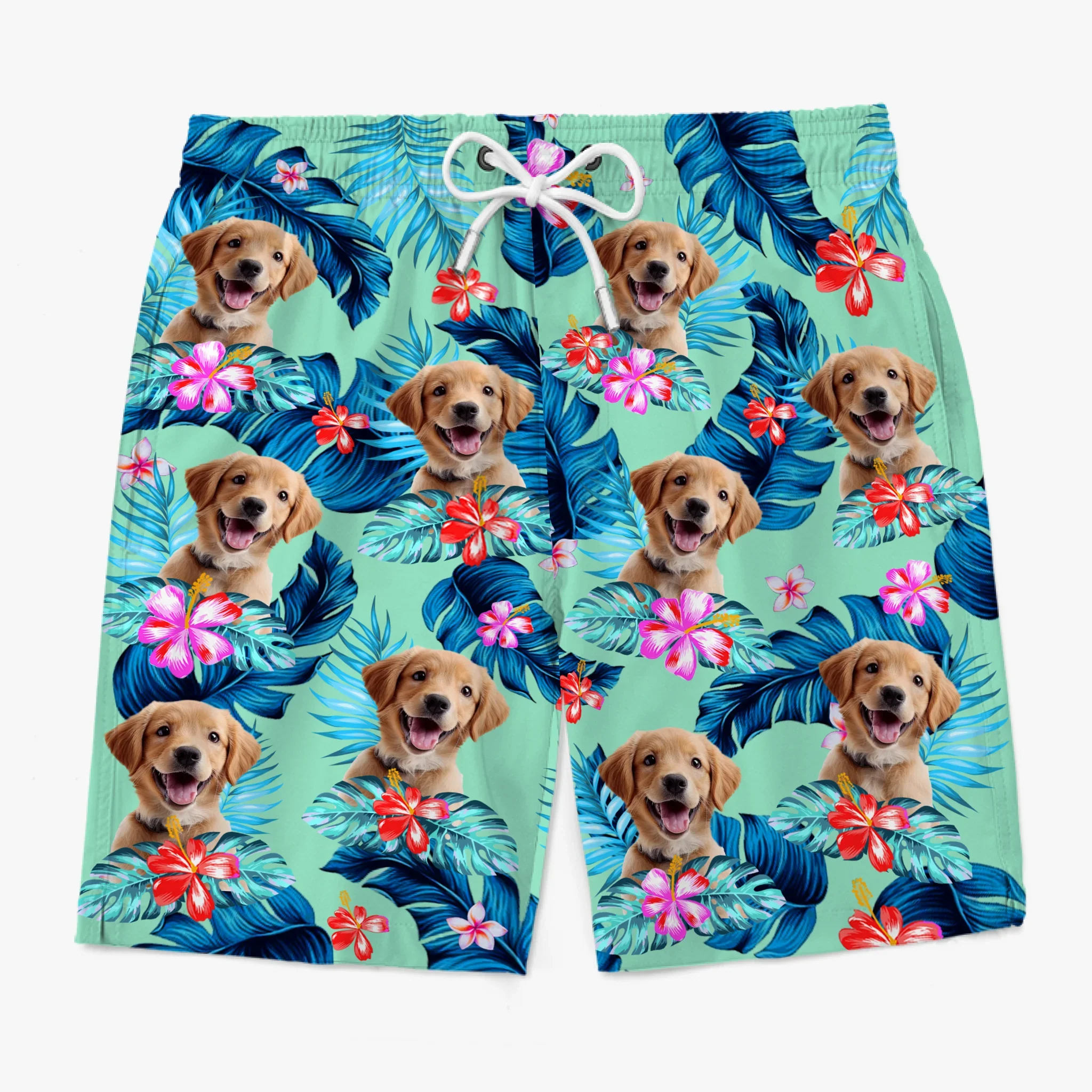Custom Photo Paws Out, Sun's Out - Dog & Cat Personalized Custom Tropical Hawaiian Aloha Men Beach Shorts - Summer Vacation Gift For Pet Owners, Pet Lovers - Robaser