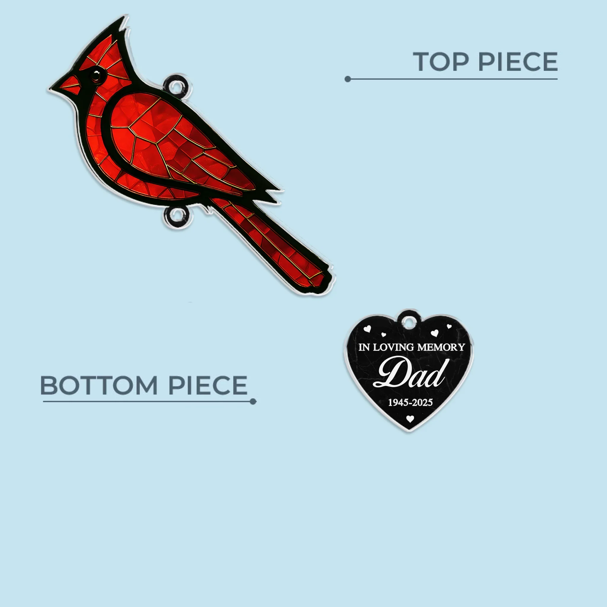 Wind Chime With Acrylic Charms - Personalized Memorial Sympathy Gifts For Loss Of Mom, Dad - In Loving Memory, Sympathy Gifts for Loss Of Loved One - Robaser