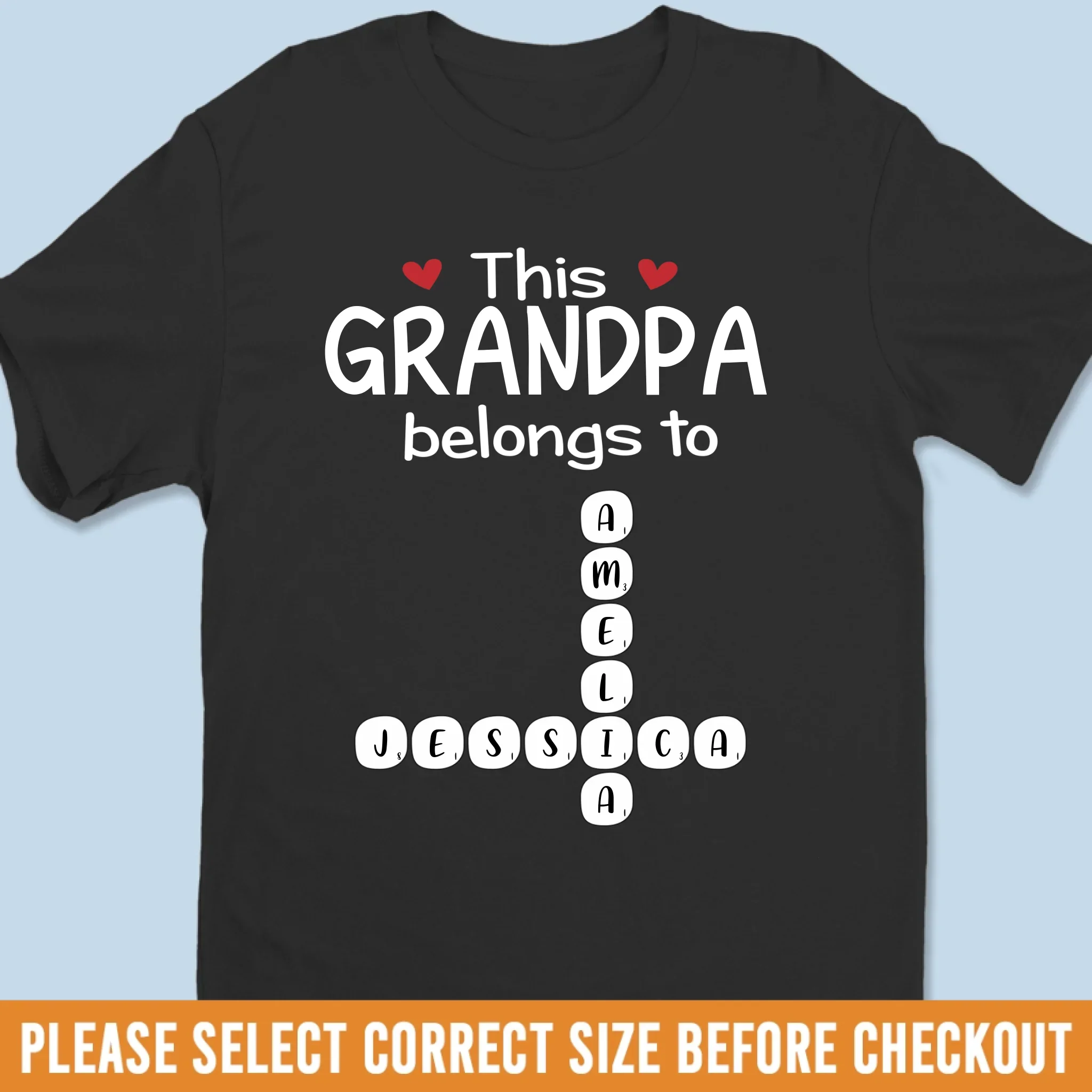 Custom Scrabble Unisex T-shirt, Premium T-shirt, Hoodie - Personalized Birthday Gifts For Dad, Grandpa - Our Story Spells Love - Robaser