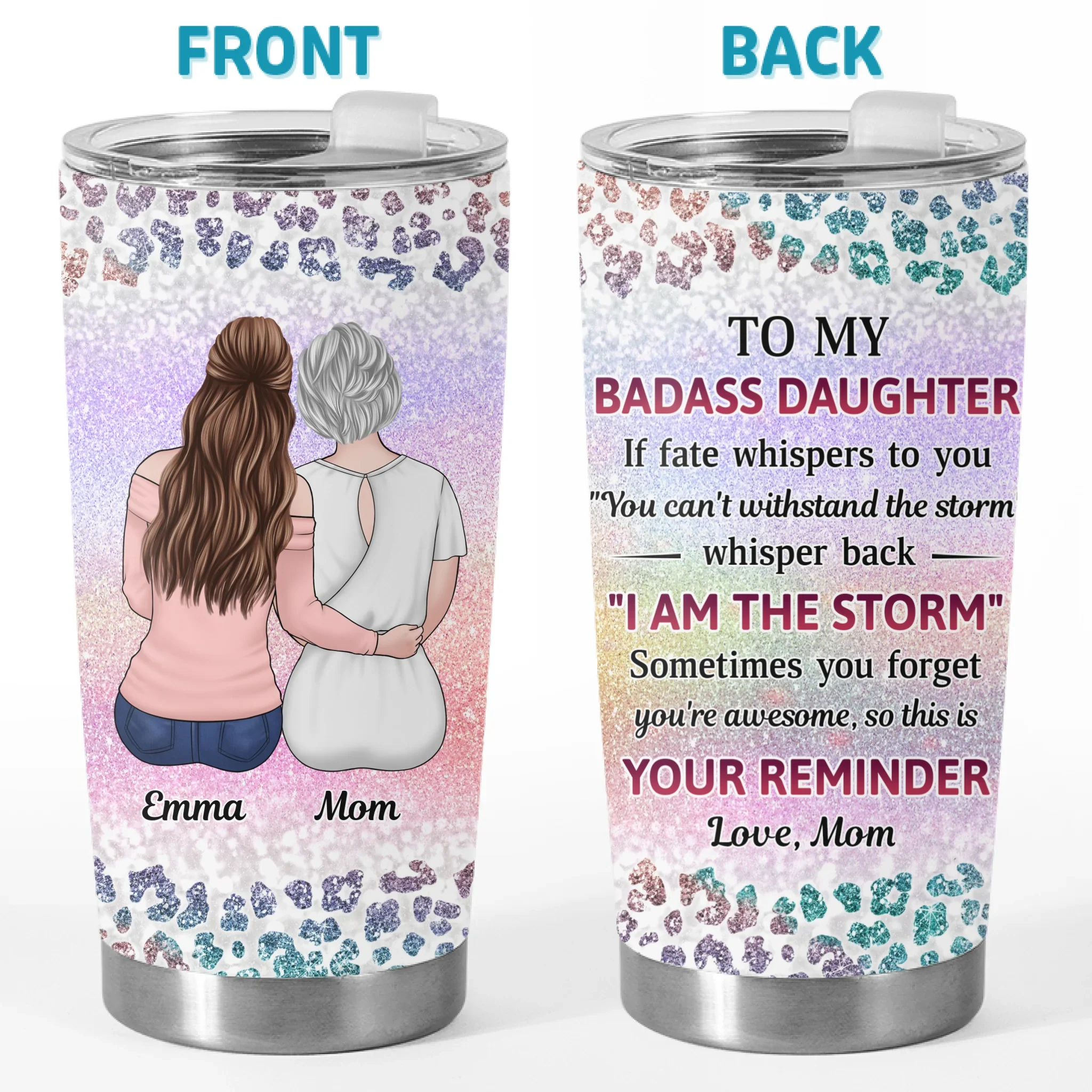 Custom Tumbler - Personalized Birthday Gifts For Mom, Grandma, Daughter, Granddaughter - Unstoppable Like You Are - Robaser