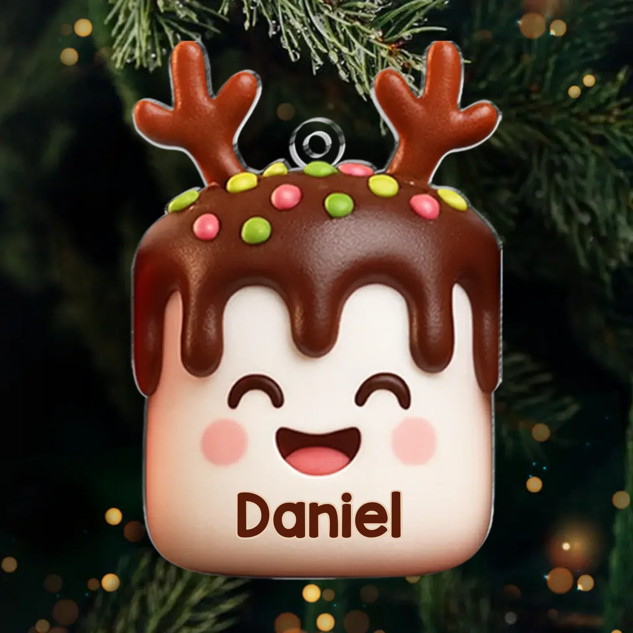 Custom Acrylic Ornament - Personalized Christmas Birthday Gifts For Mom, Dad, Brother, Sister, Kids - Joy Shines Within - Robaser