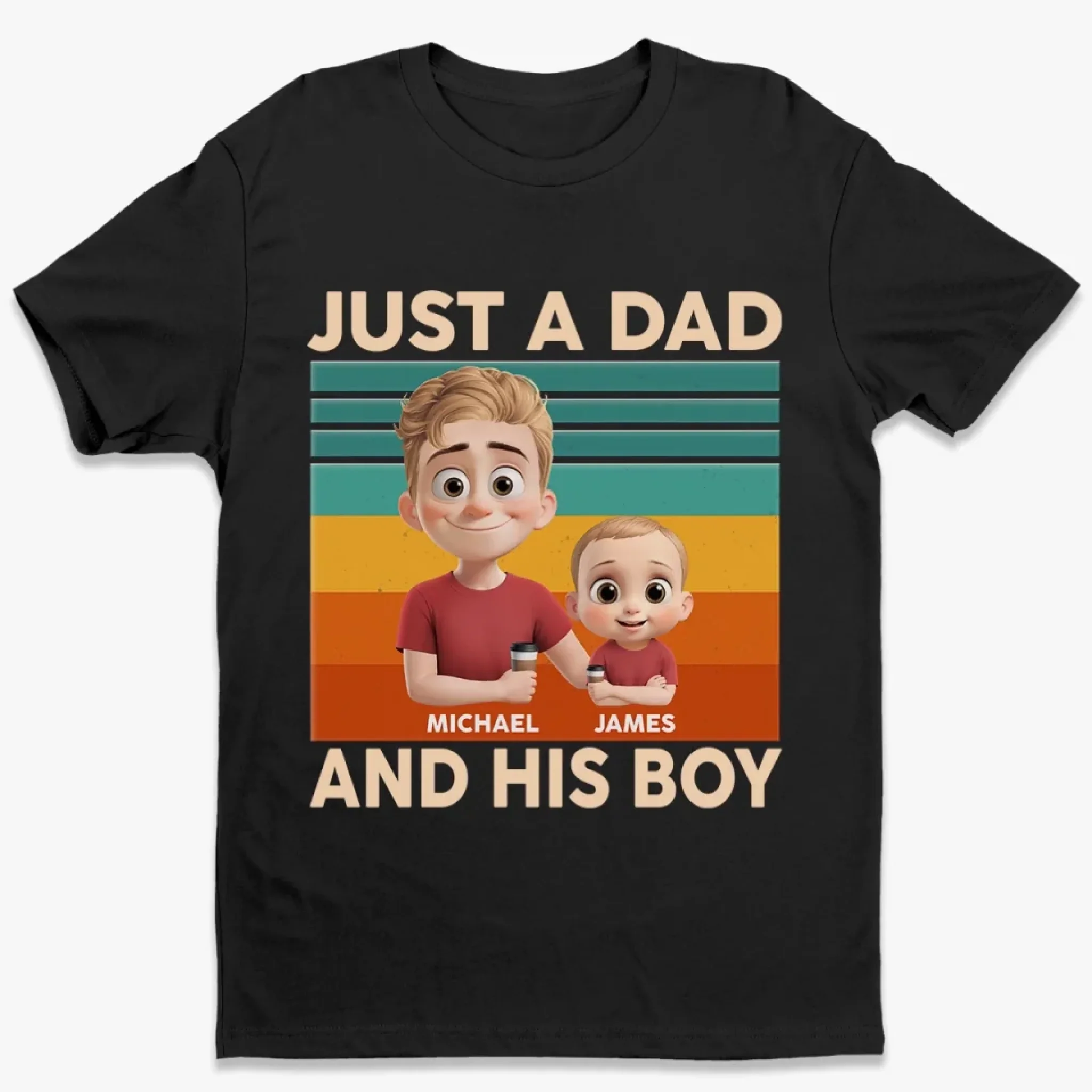 Like Father, Like Fun - Family Personalized Custom Unisex T-shirt, Premium T-shirt, Hoodie - Father's Day, Gift For Dad, Grandpa - Robaser