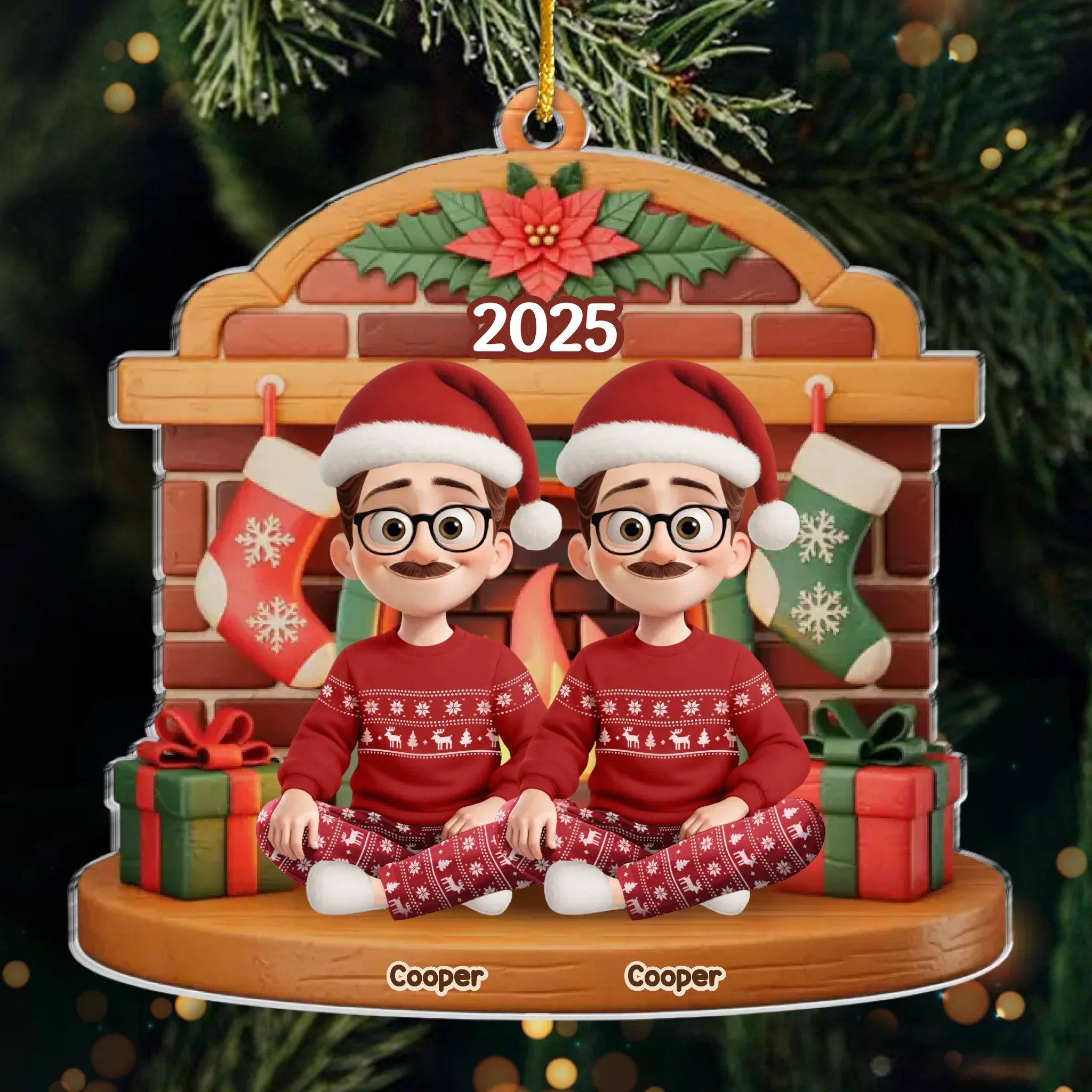 Custom Acrylic Ornament - Personalized Christmas Birthday Gifts For Family, Dog Cat Lovers - Joy Begins At Home - Robaser