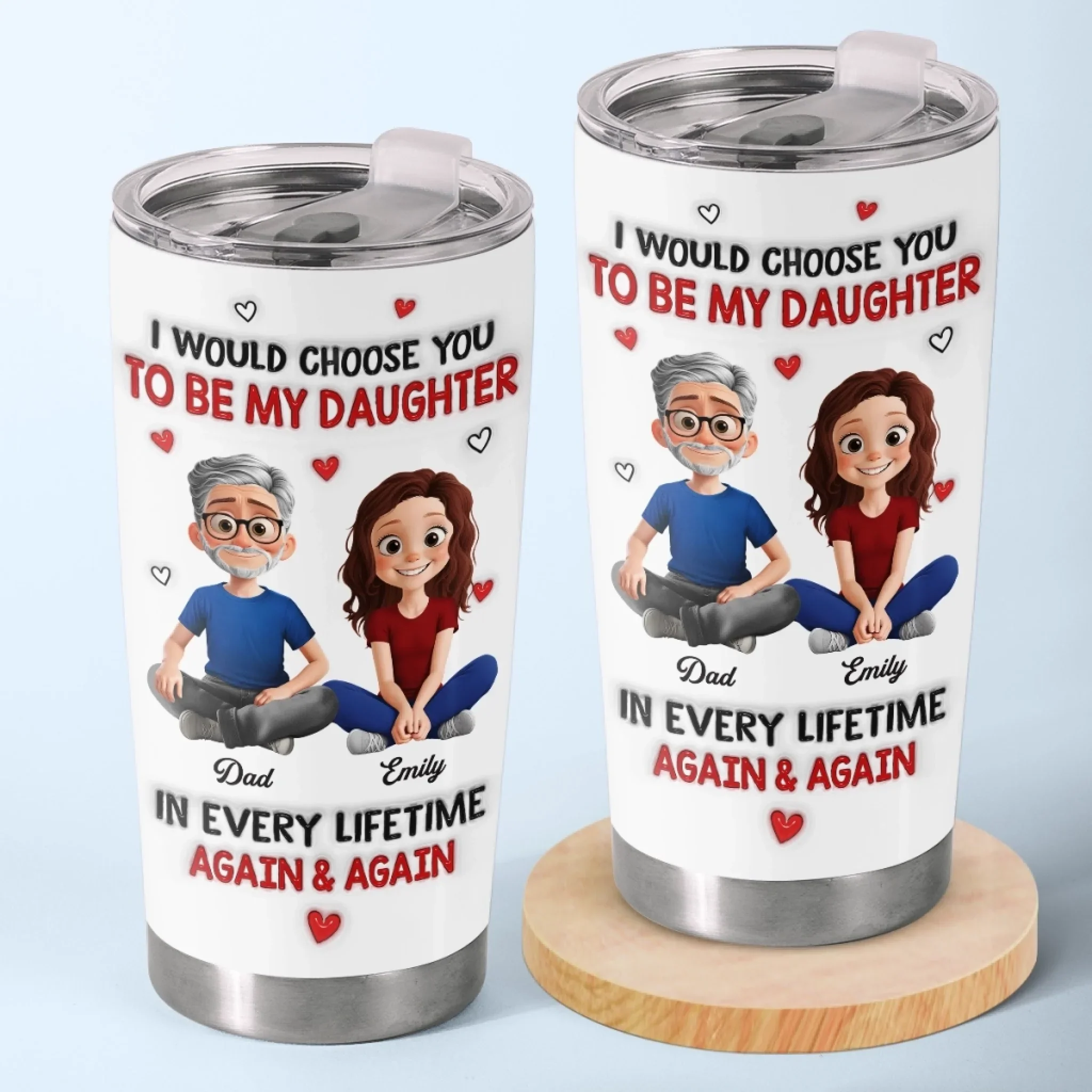 Custom Tumbler - Personalized Birthday Gifts For Mom, Dad, Daughter - My Girl, My Sunshine - Robaser