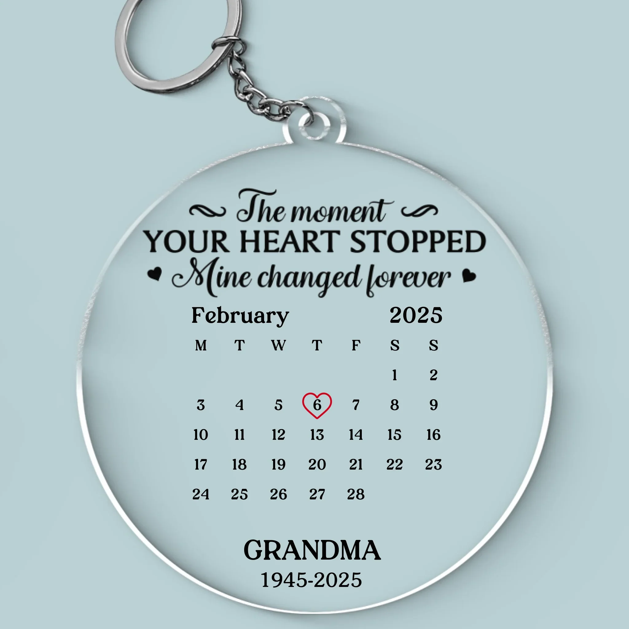 Custom Shaped Acrylic Keychain - Personalized Memorial Sympathy Gifts For Loss Of Mom, Dad - A Piece Of You Stays - Robaser