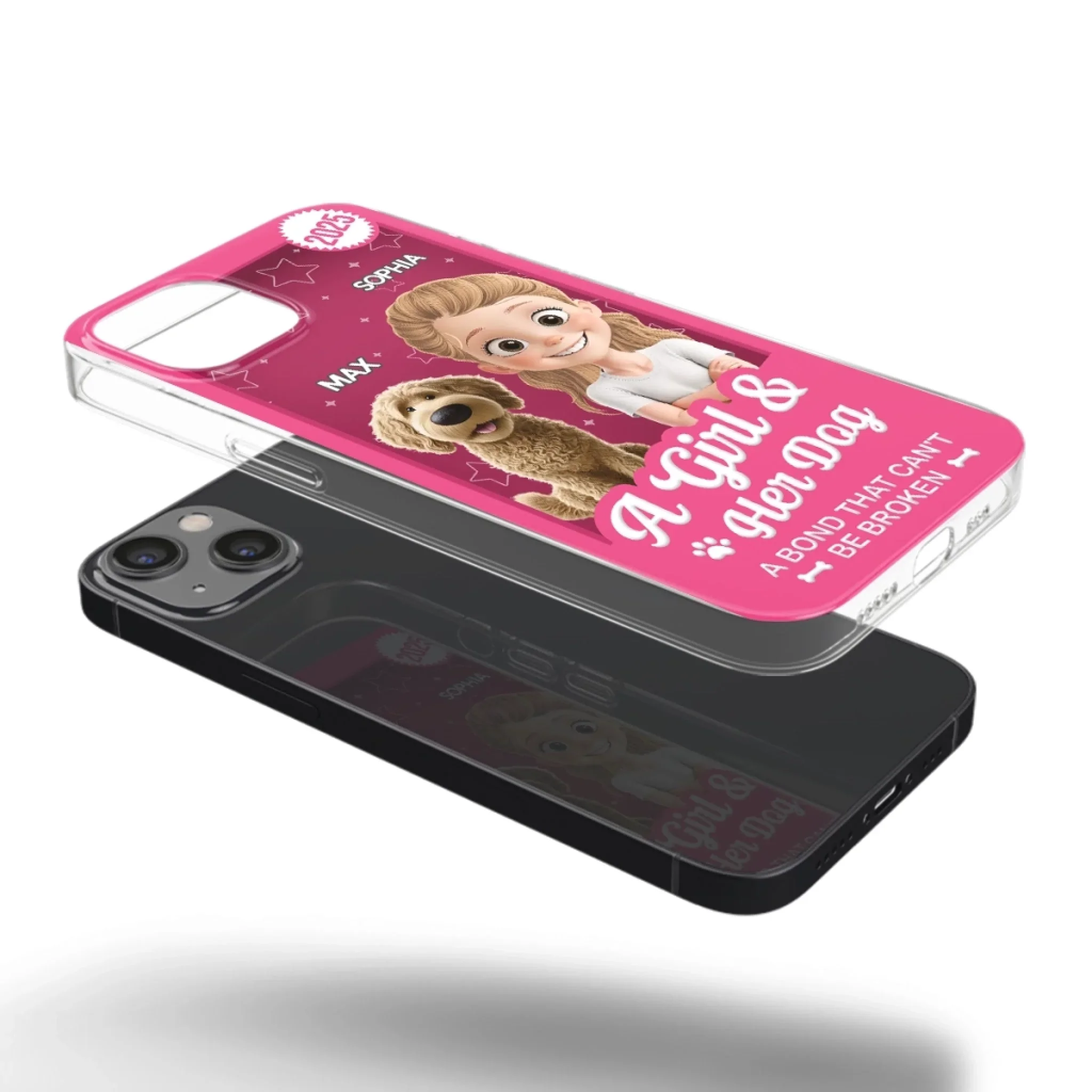 Custom Toy Box Clear Phone Case - Personalized Birthday Gifts For Dog Lovers, Dog Dad And Mom - Protected By Puppy Love - Robaser