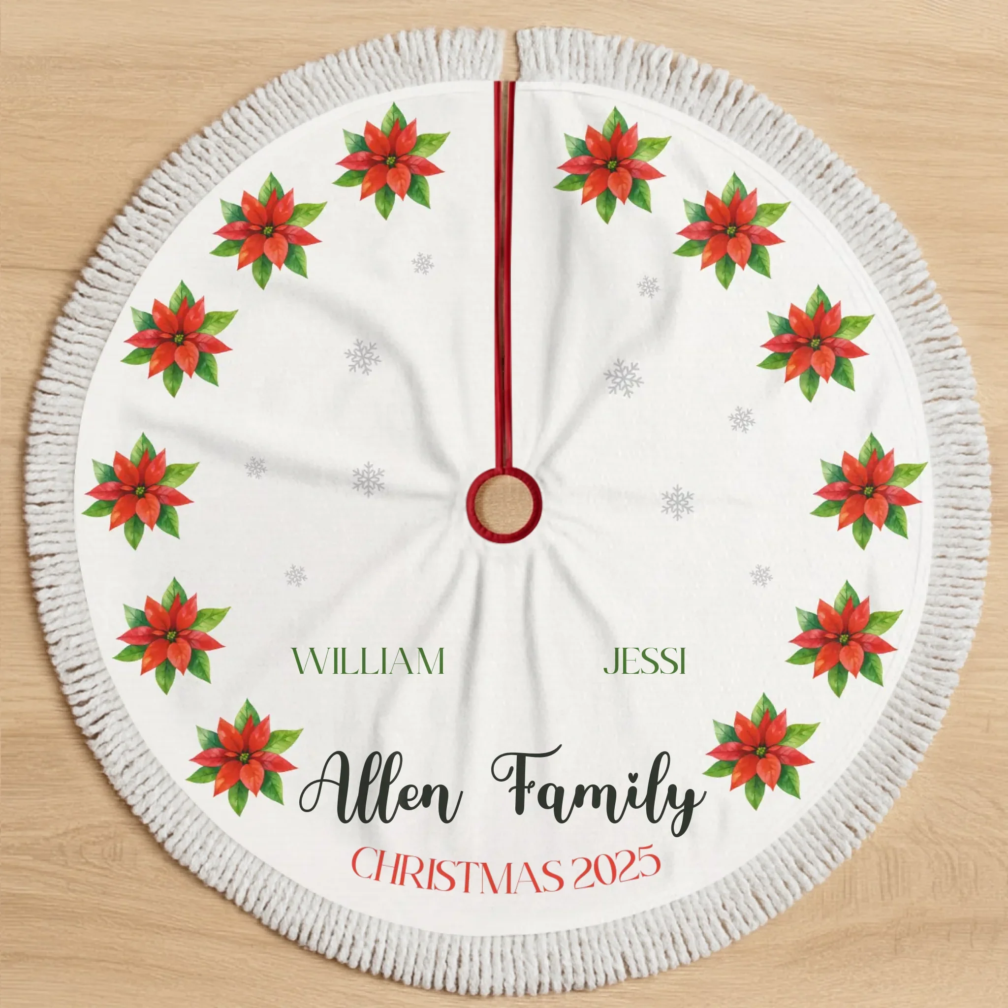 Custom Tree Skirt - Personalized Christmas Birthday Gifts For Mom, Dad, Brother, Sister, Kids - Magic Starts Here - Robaser