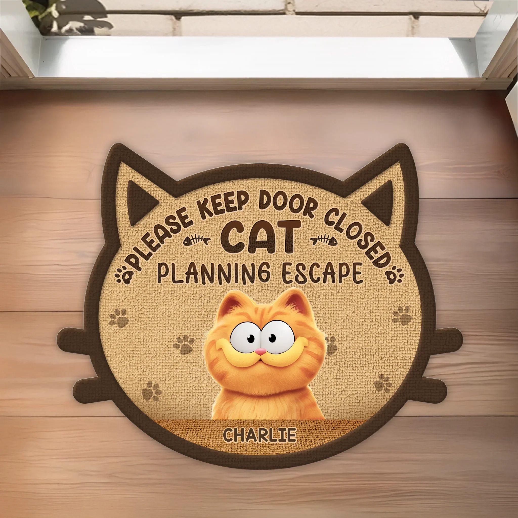 Custom Shaped Doormat - Personalized Birthday Gifts For Cat Lovers, Cat Mom And Dad - Masters Of Sneak Attacks - Robaser