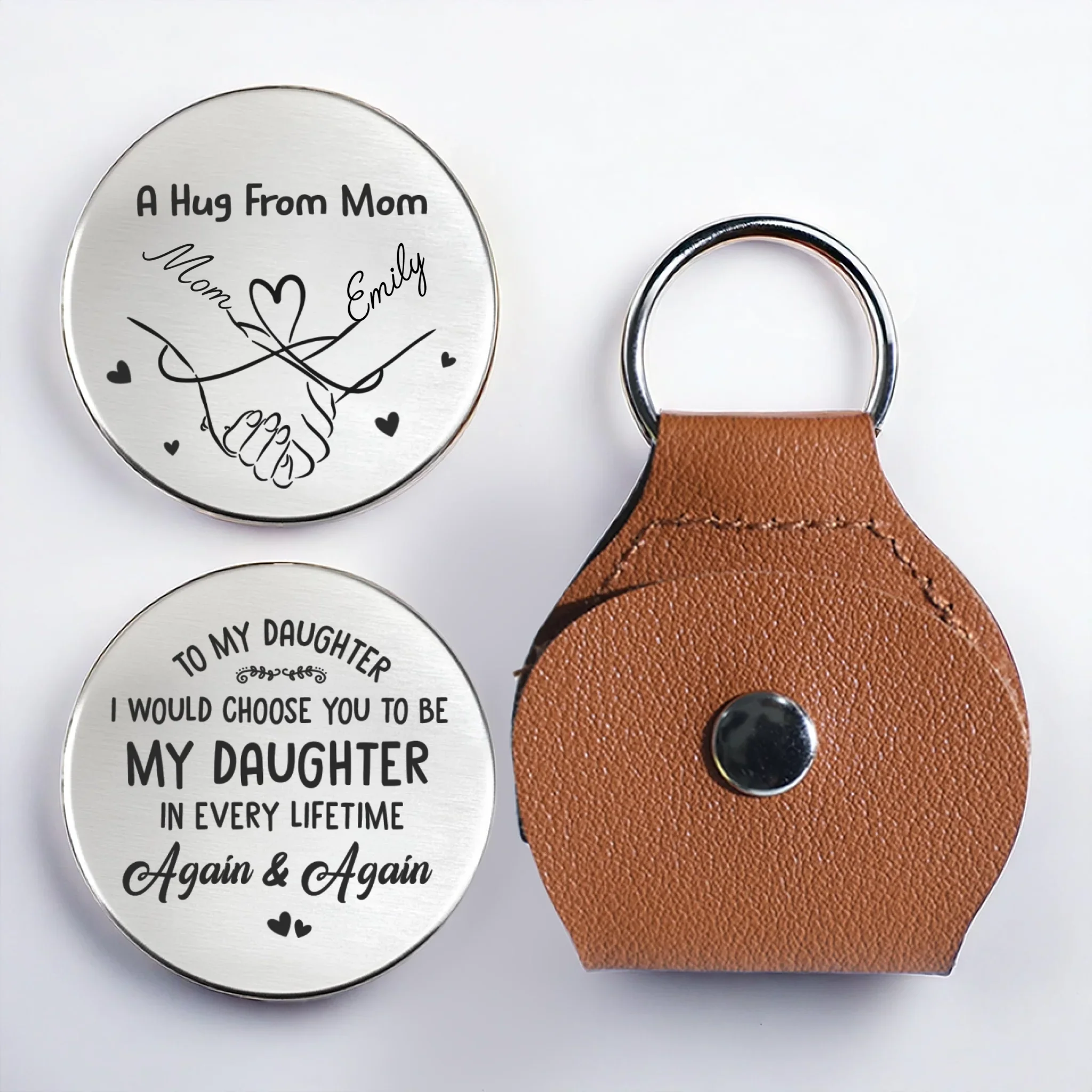 Custom Pocket Hug - Personalized Birthday Gifts For Mom, Son, Daughter - Keep Me Close - Robaser