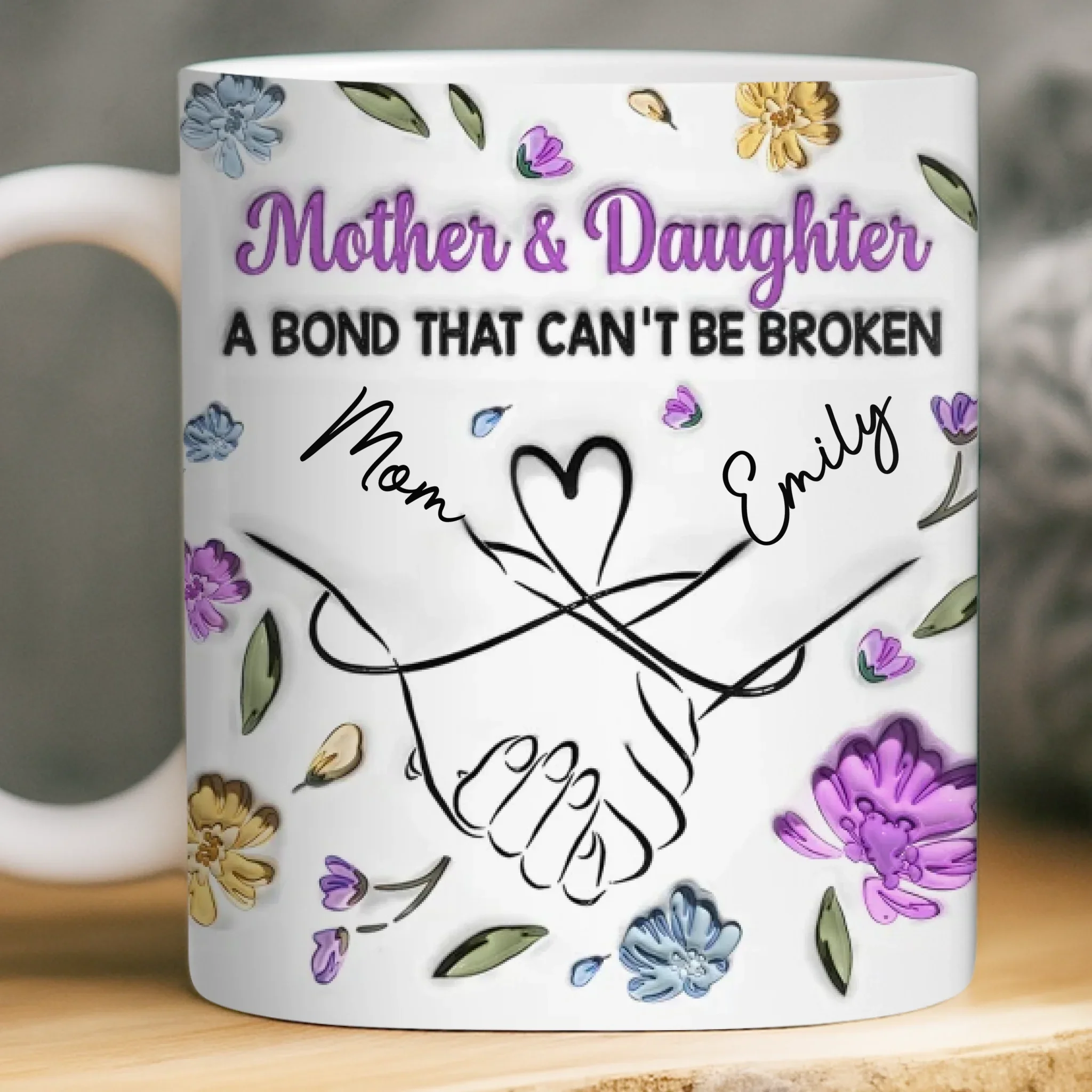 Custom Mug - Personalized Birthday Gifts For Mom, Daughter - Heart Full Of You - Robaser