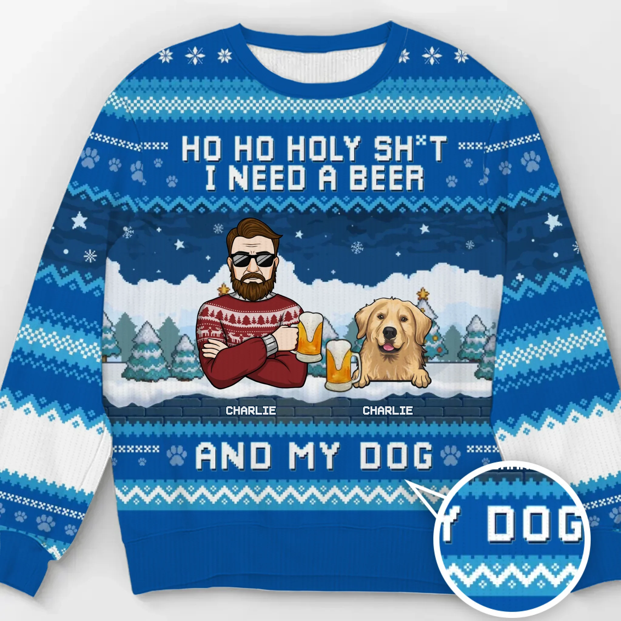 Custom Unisex Ugly Sweatshirt - Personalized  Christmas Birthday Gifts For Dog Lovers, Dog Dad And Mom - Jingle All The Paws - Robaser