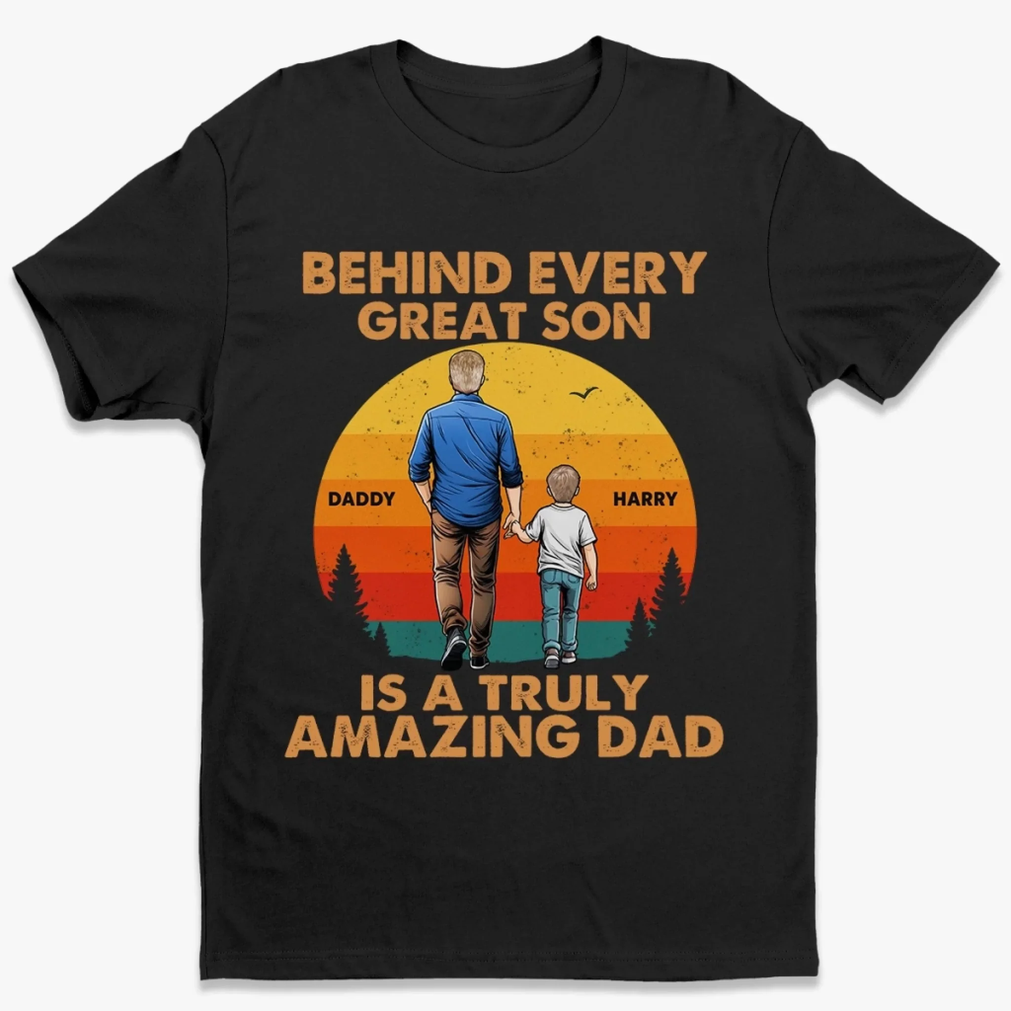 Dad And Son Strong Bond - Family Personalized Custom Unisex T-shirt, Premium T-shirt, Hoodie - Father's Day, Gift For Dad, Grandpa - Robaser