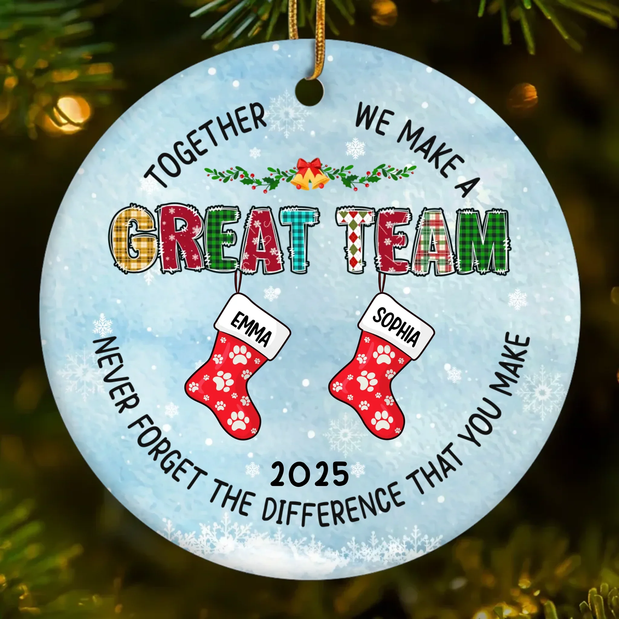 Custom Ceramic Ornament - Personalized Christmas Birthday Gifts For Coworker, Work Bestie - You Make Work Better - Robaser