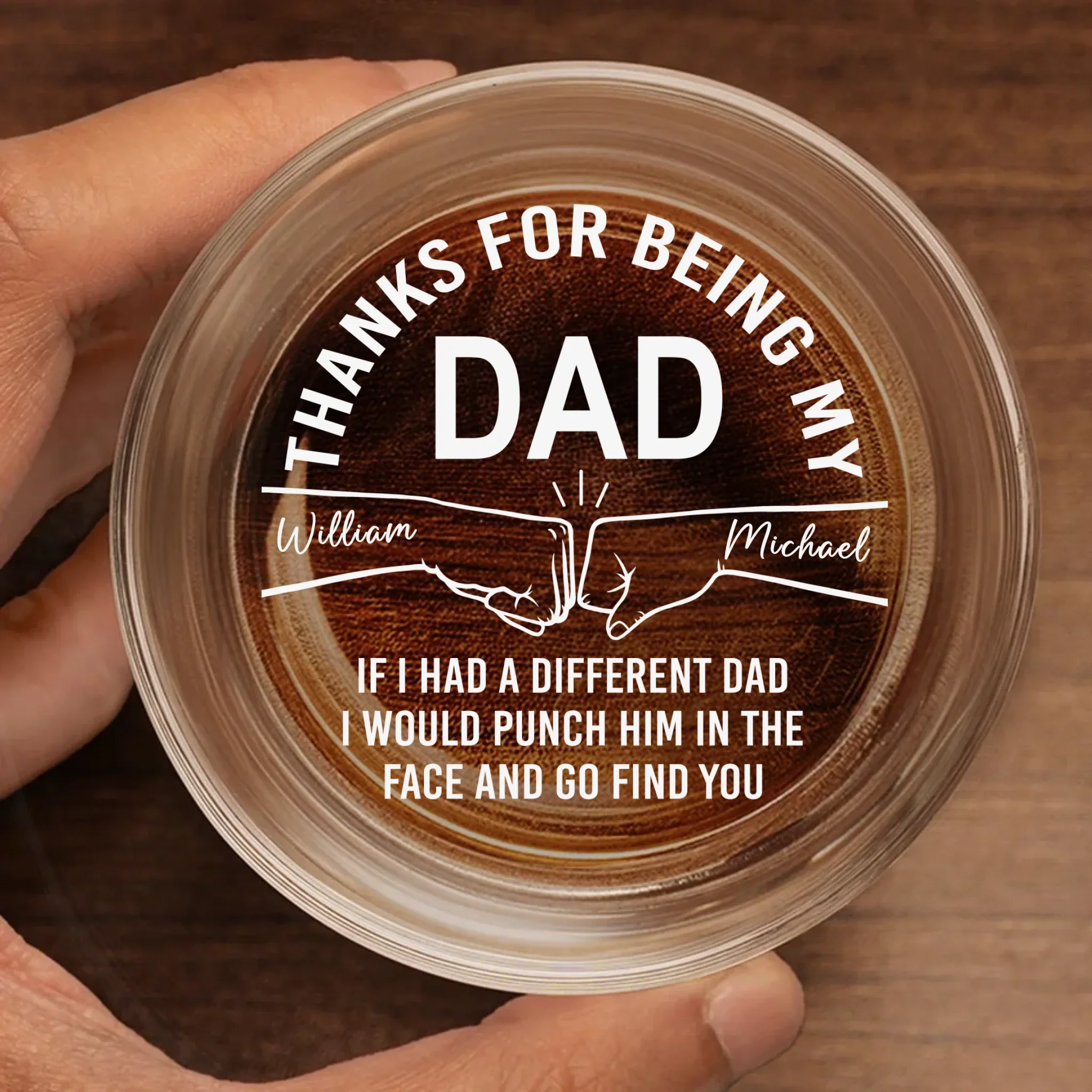 Best Dad, No Debates Needed - Family Personalized Custom Whiskey Glass - Father's Day, Gift For Dad - Robaser