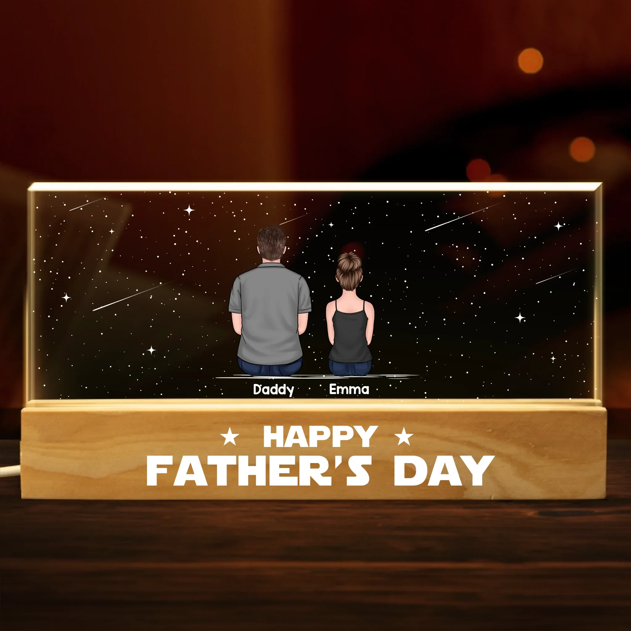 I Am Their Father - Family Personalized Custom Acrylic Letters 3D LED Night Light - Father's Day, Gift For Dad, Grandpa - Robaser